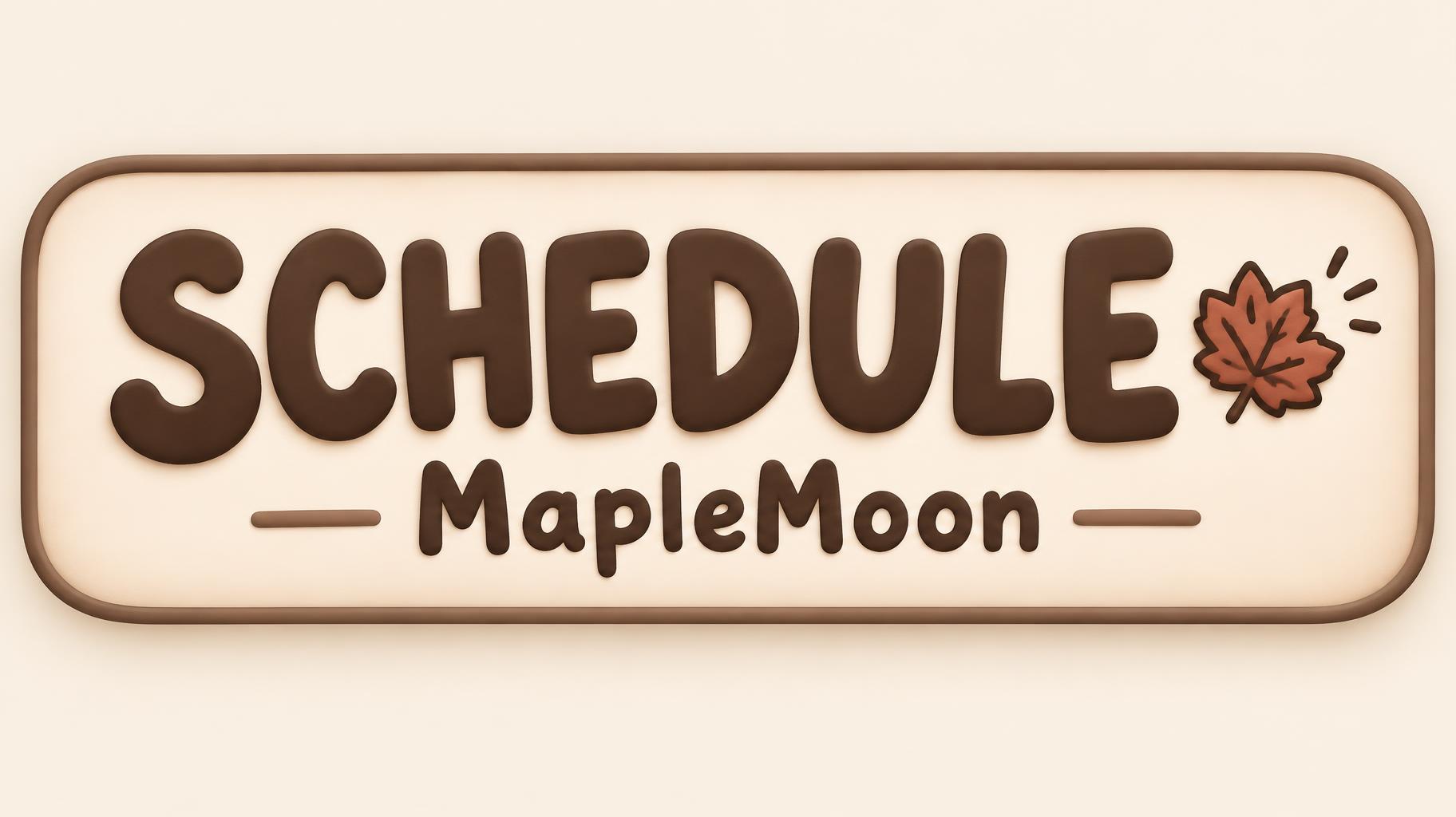 "SCHEDULE
MapleMoon" — Crema Y Cacao | AI Text Effect Generator