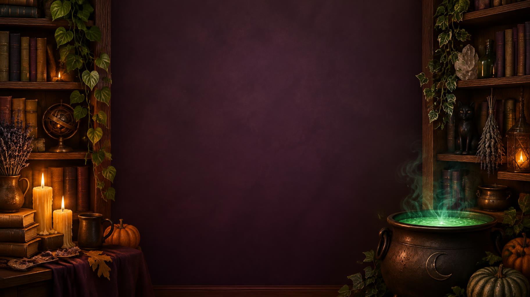 "" — Candlelit Witch’S Study | AI Text Effect Generator