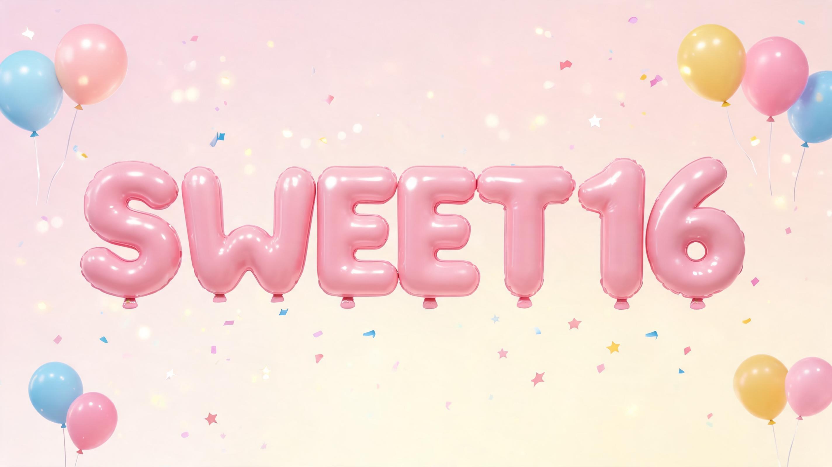 "SWEET 16" — Birthday | AI Text Effect Generator