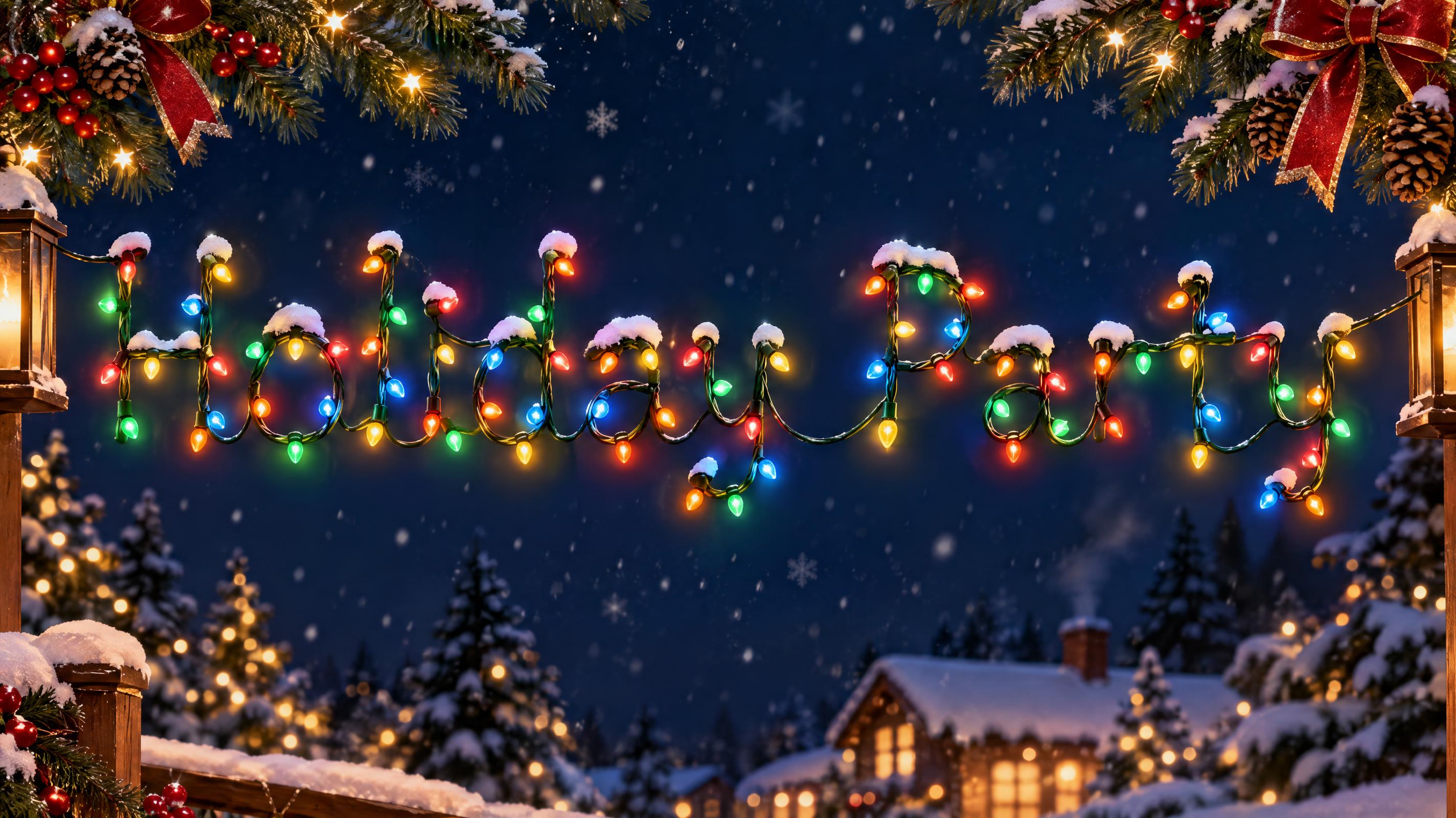 "Holiday Party" — Christmas | AI Text Effect Generator