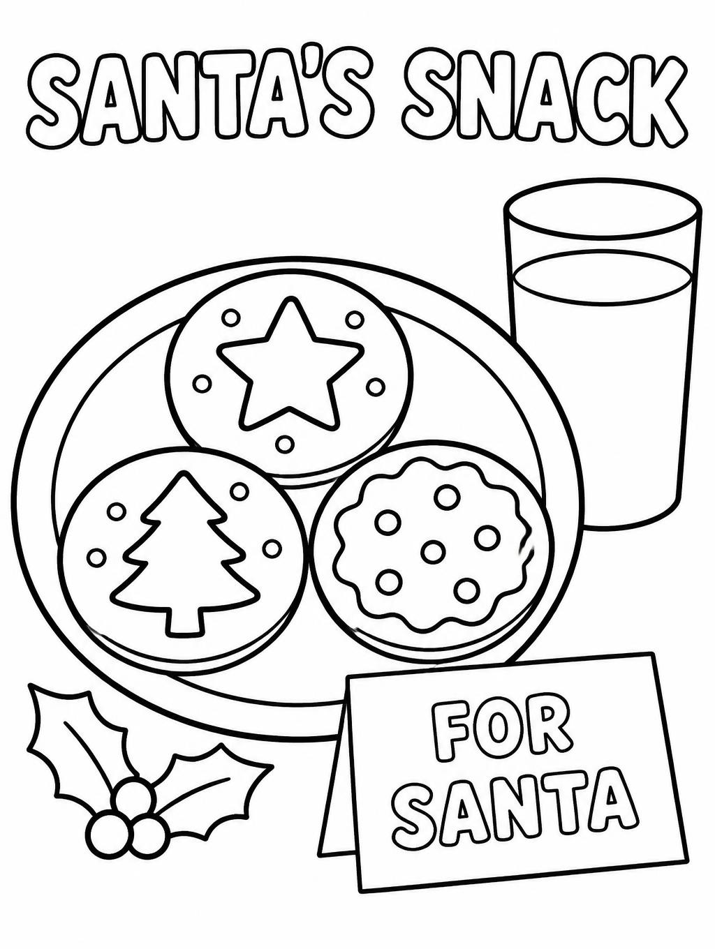 "SANTA'S SNACK
FOR SANTA" — Bold Holiday Coloring | AI Text Effect Generator