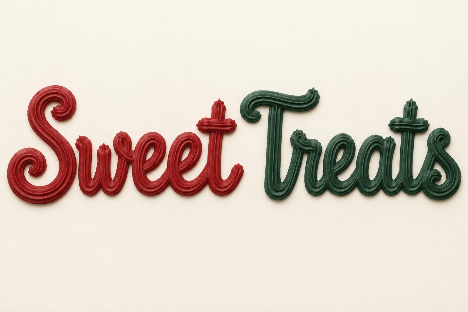 "Sweet Treats" — Warm Bakery Paper | AI Text Effect Generator