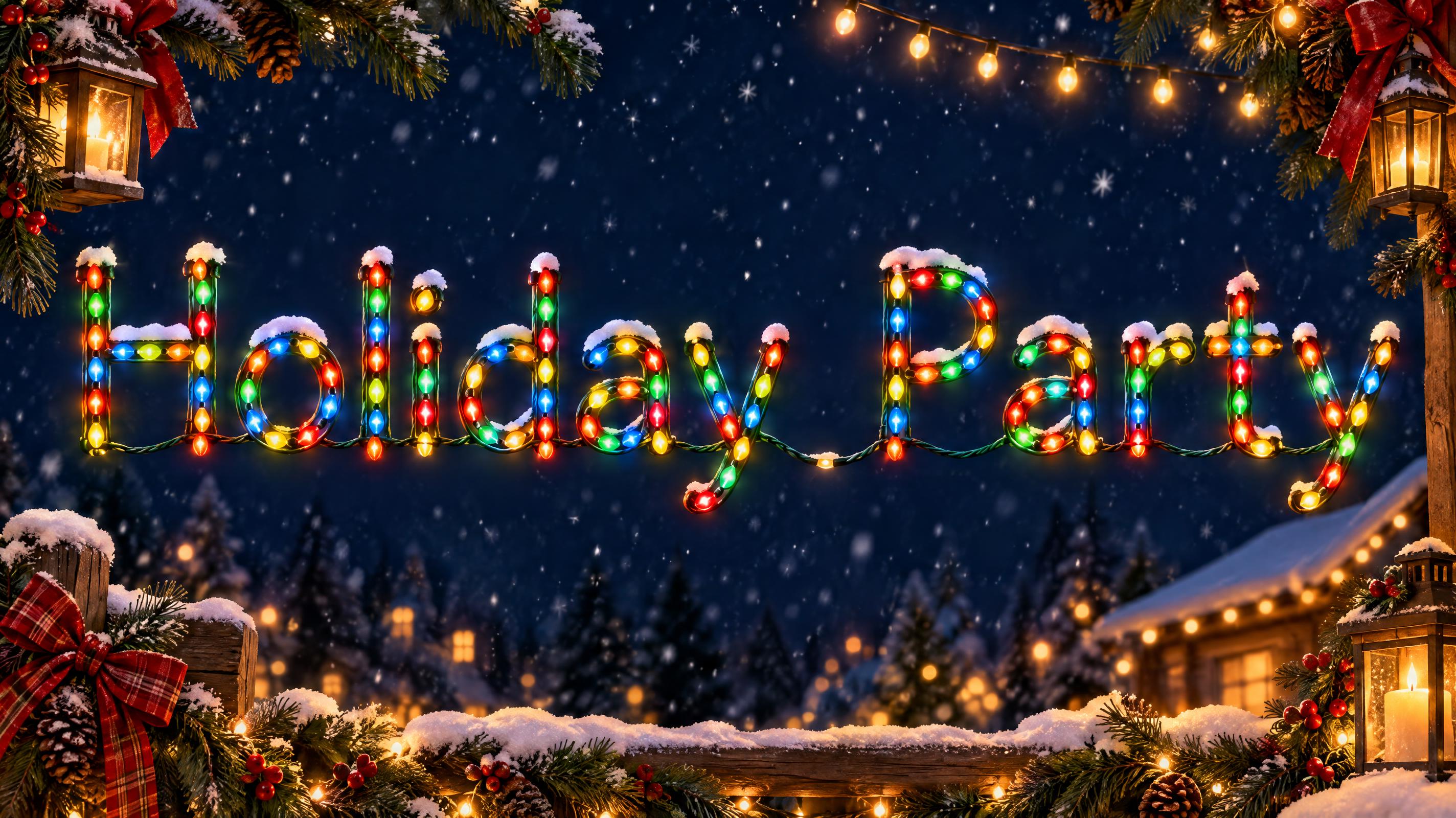 "Holiday Party" — Christmas | AI Text Effect Generator