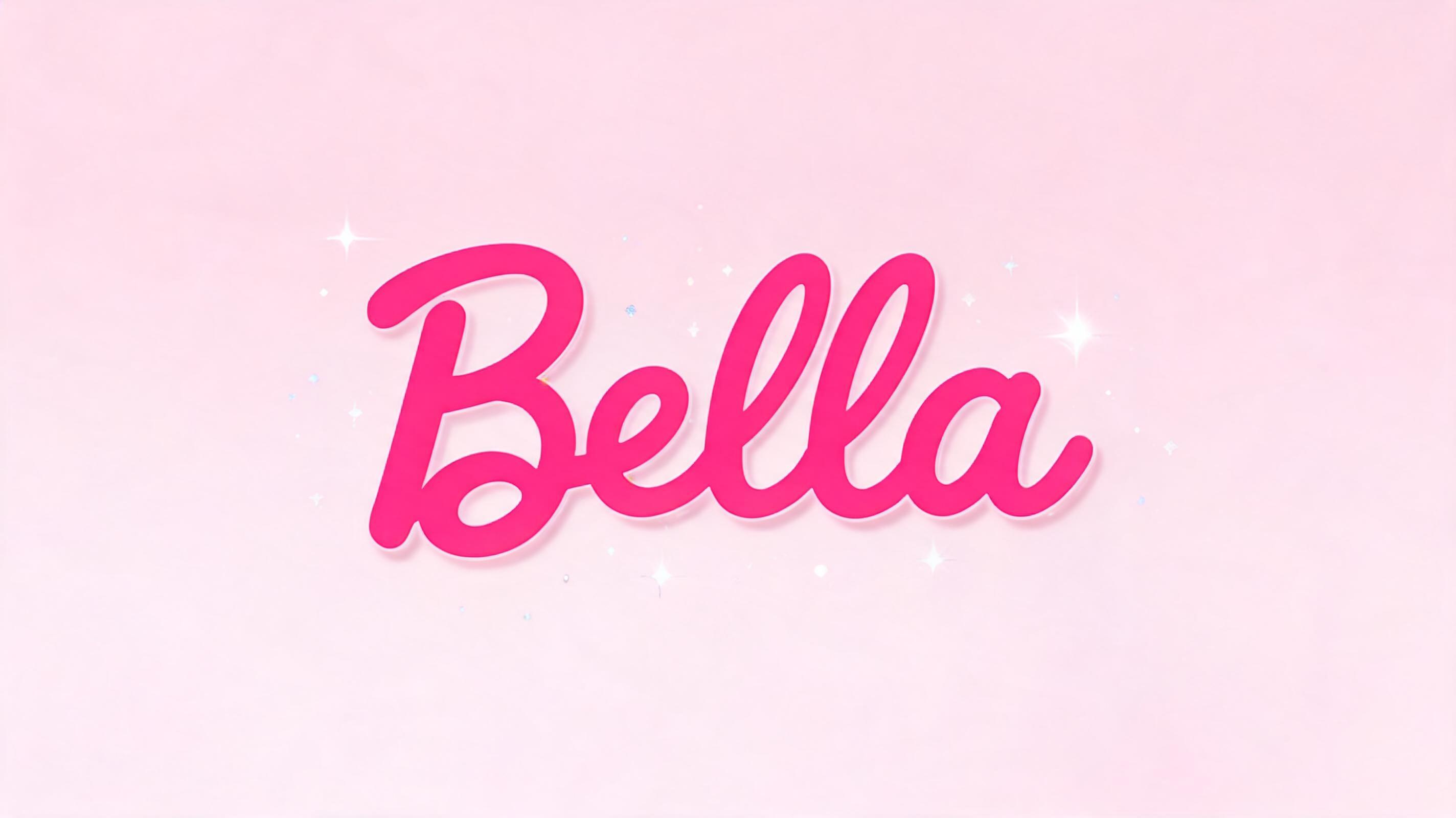 "Bella" — Barbie | AI Text Effect Generator