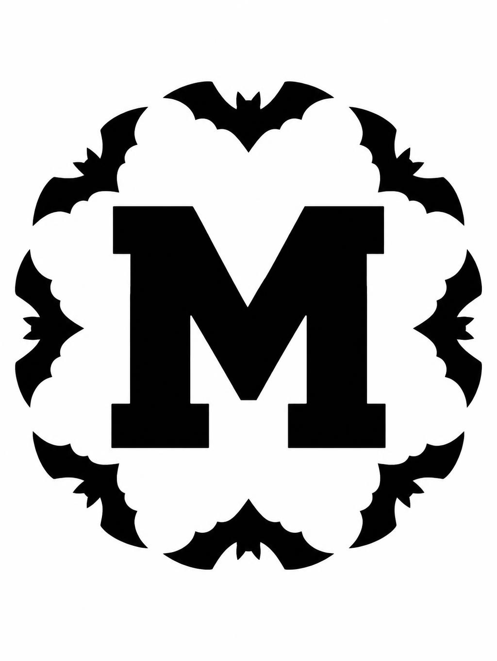 "M" — High-Contrast Stencil | AI Text Effect Generator