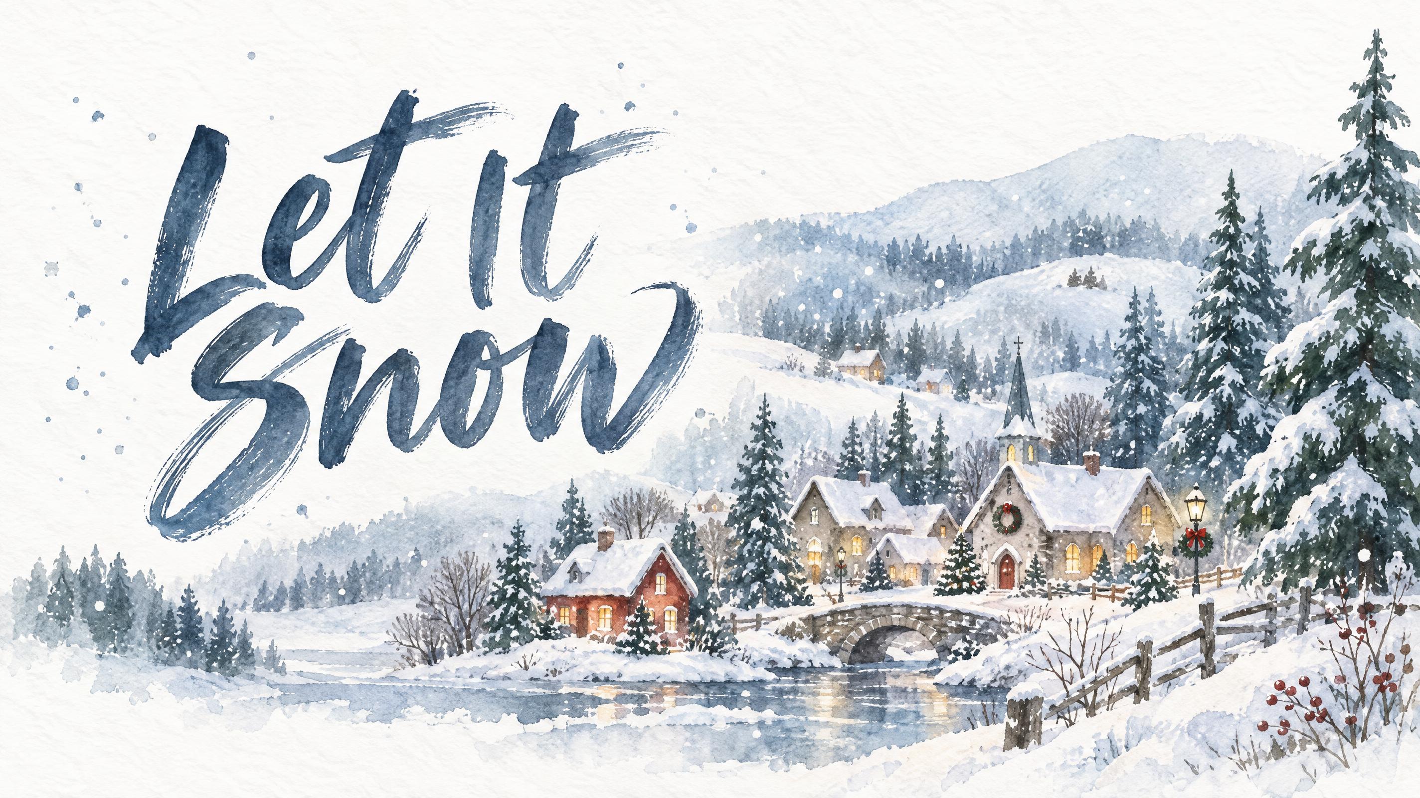 "Let It Snow" —  | AI Text Effect Generator