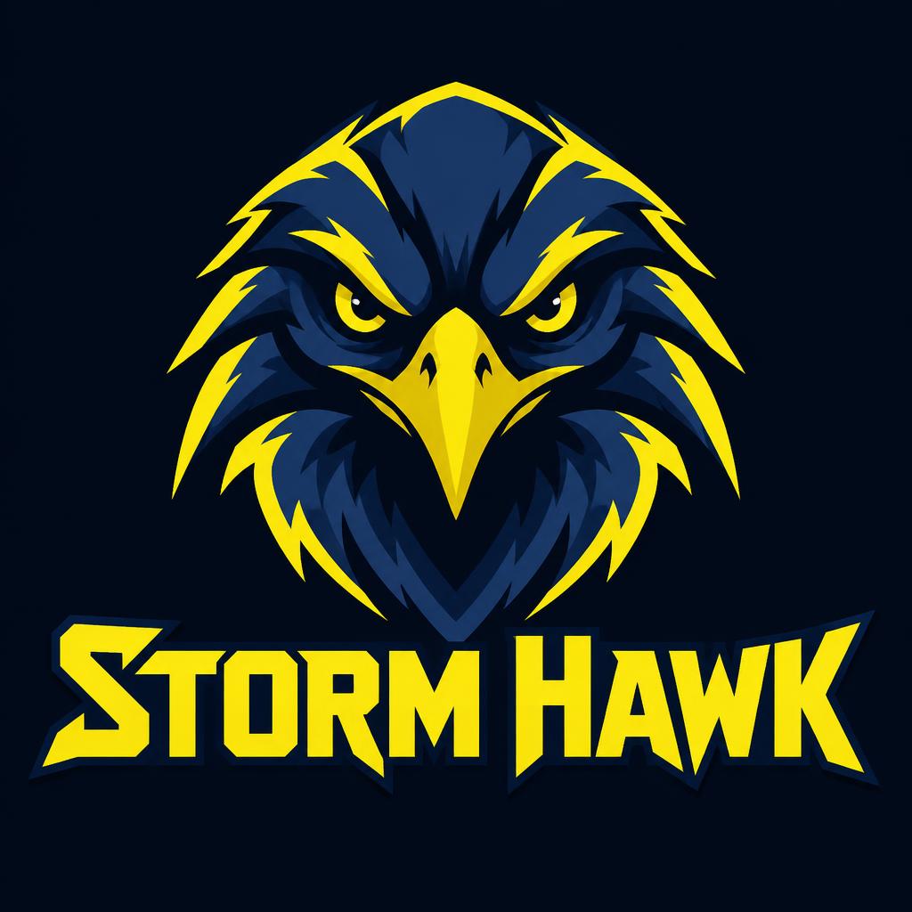 "Storm Hawk" — Angular Esports Mascot | AI Text Effect Generator