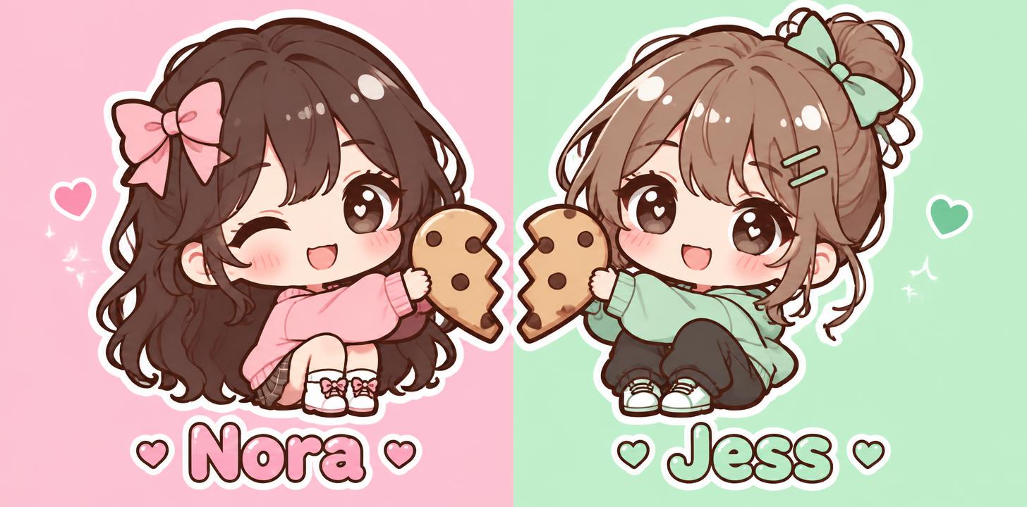 "Nora
Jess" — Chibi | AI Text Effect Generator