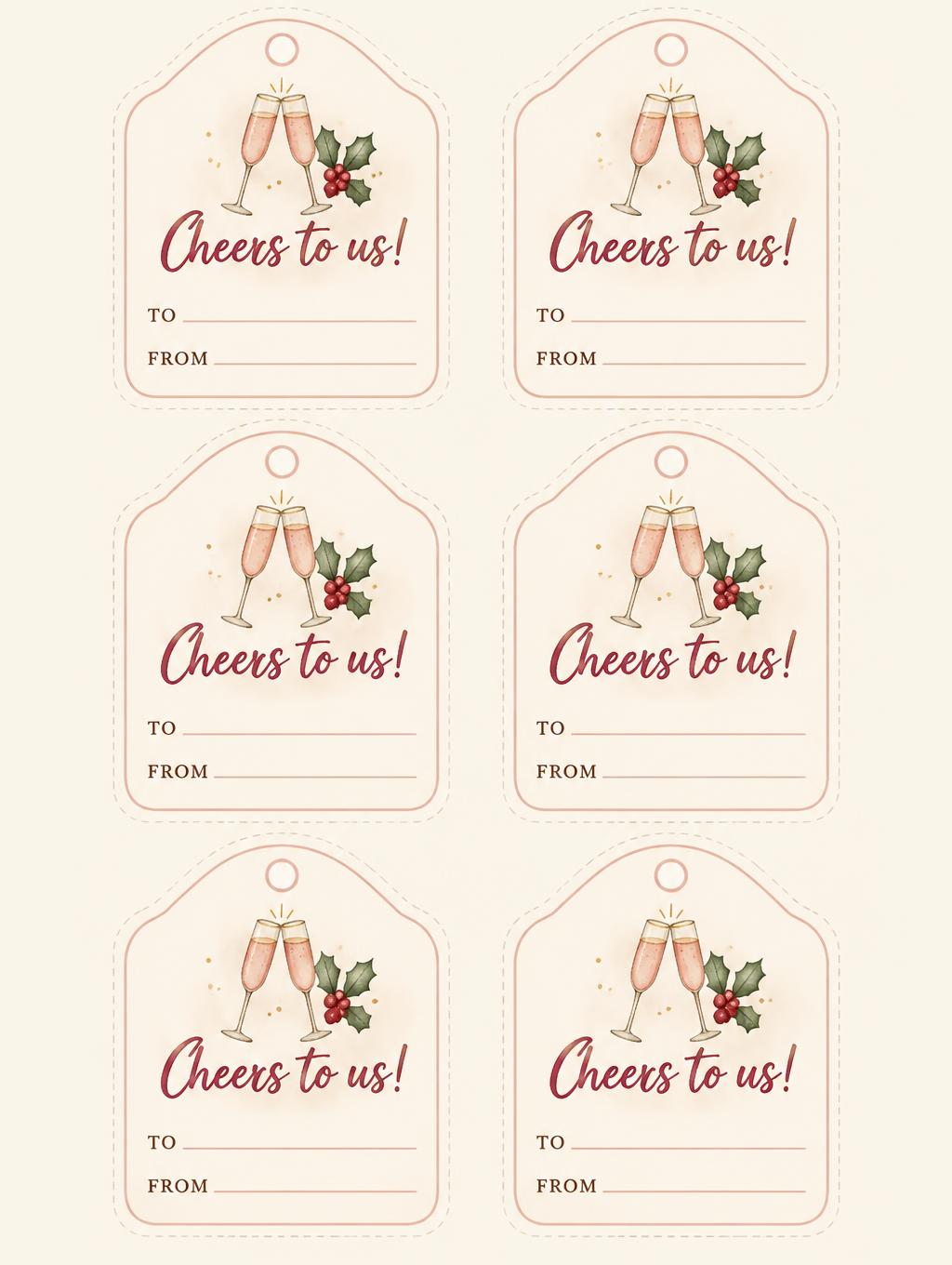 "Cheers to us!
TO
FROM" — Blush Watercolor | AI Text Effect Generator