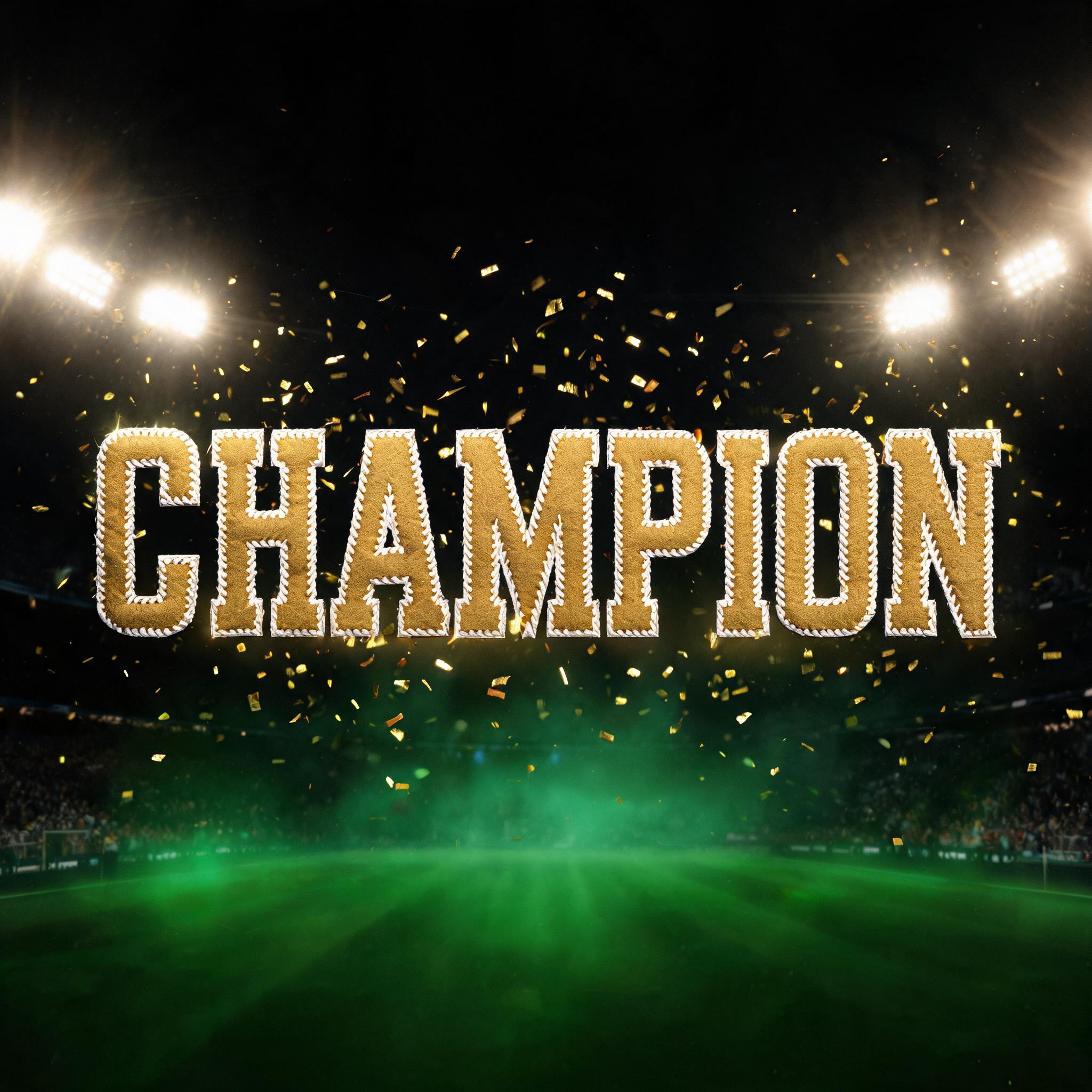 "CHAMPION" — Sports Football | AI Text Effect Generator
