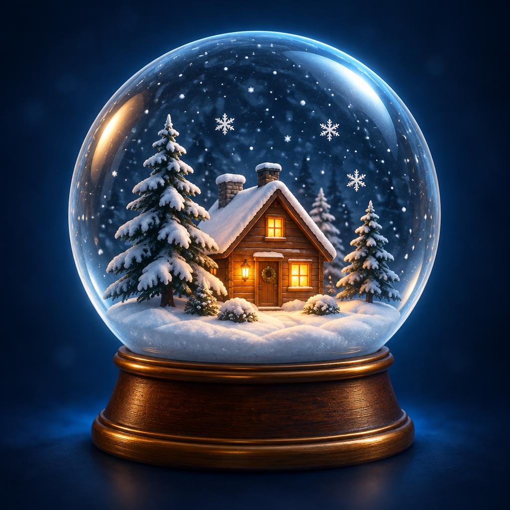 "" — Luminous Winter Miniature | AI Text Effect Generator