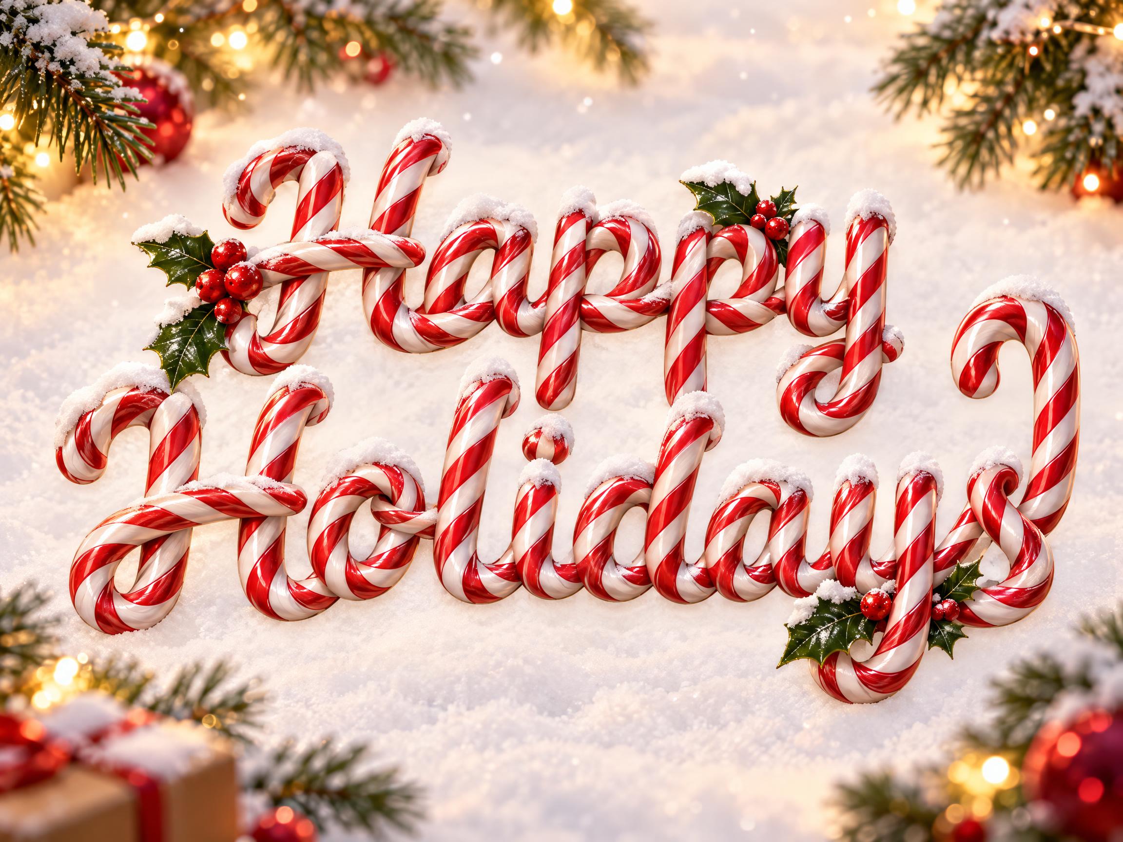 "Happy Holidays" — Christmas | AI Text Effect Generator