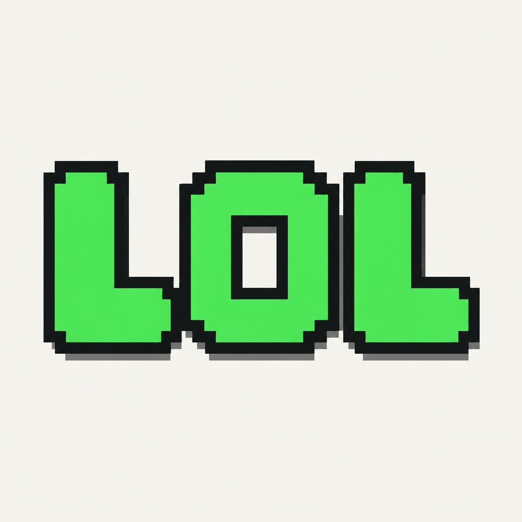 "LOL" — Crisp Pixel Emote | AI Text Effect Generator