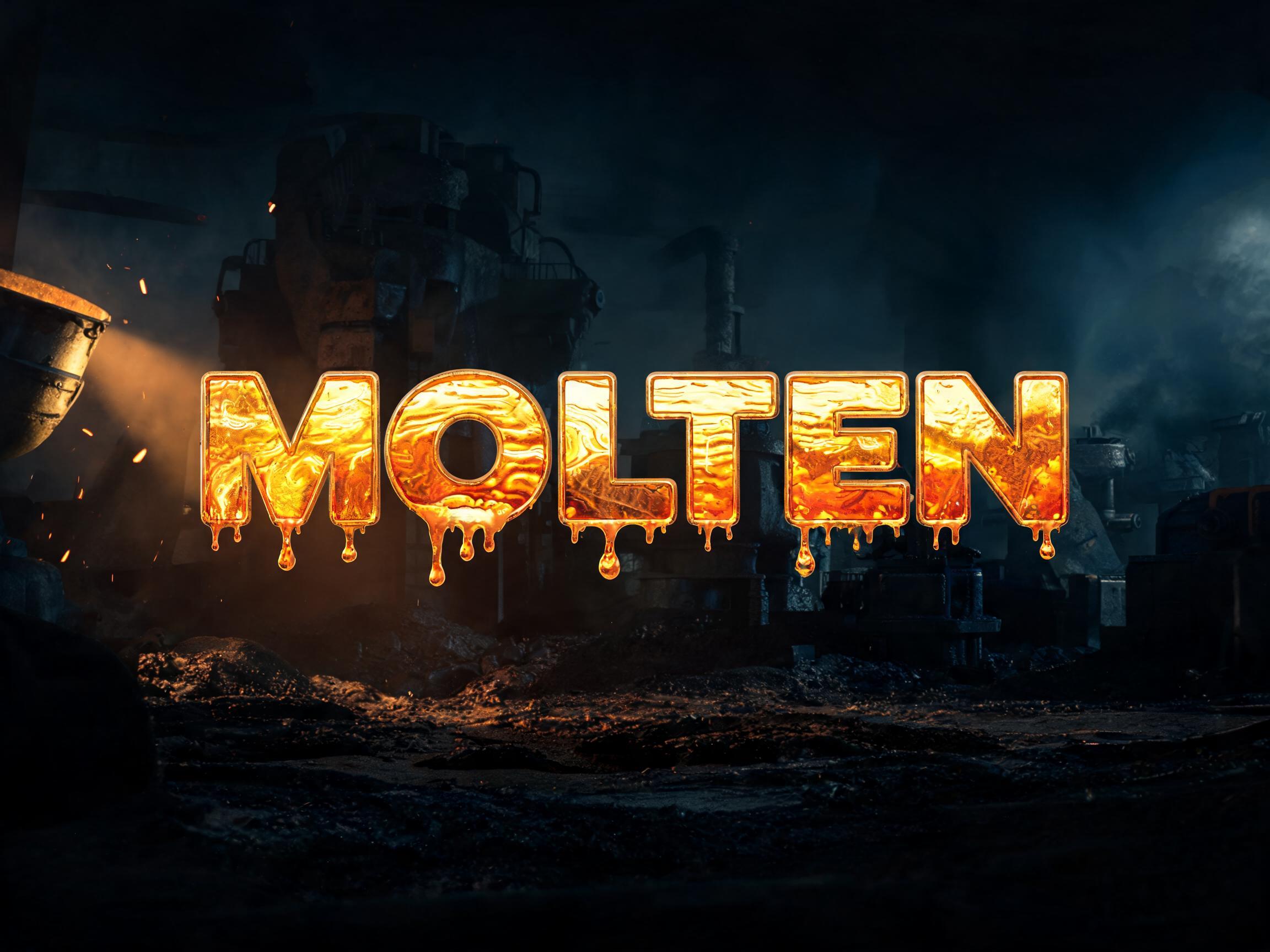 Molten Gold — AI font style
