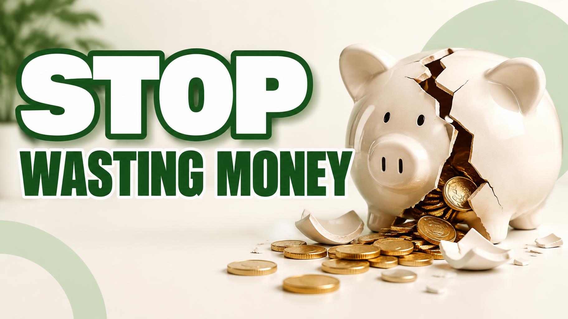 "STOP WASTING MONEY" — Clean Finance Pop | AI Text Effect Generator