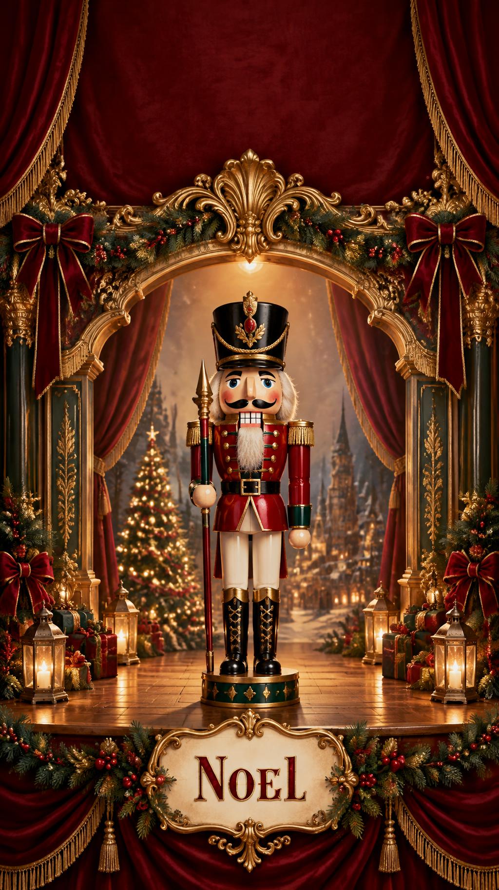 "Noel" — Nutcracker | AI Text Effect Generator