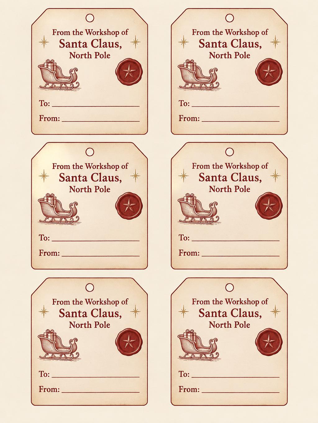 "From the Workshop of Santa Claus, North Pole
To:
From:" — North Pole Letterpress | AI Text Effect Generator