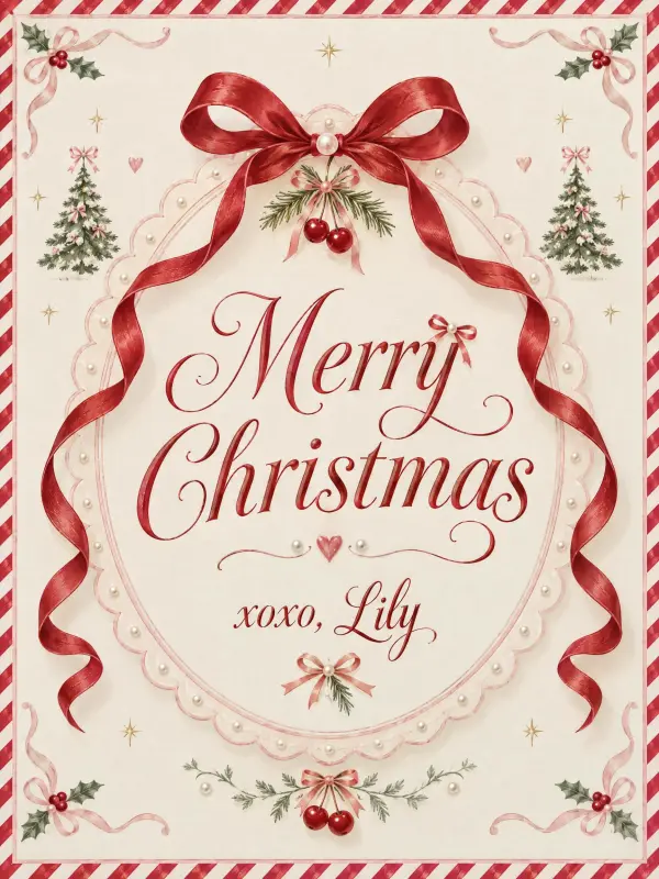 Vista previa del estilo de efecto de texto Navidad coquette