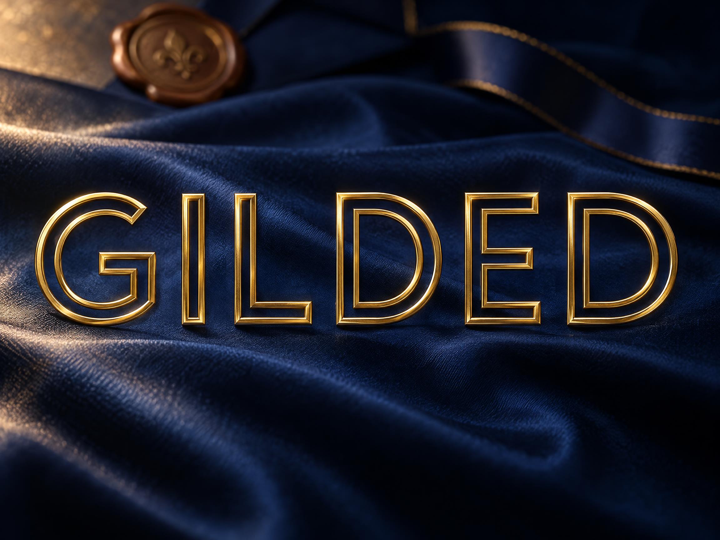 Gold Outline — AI font style