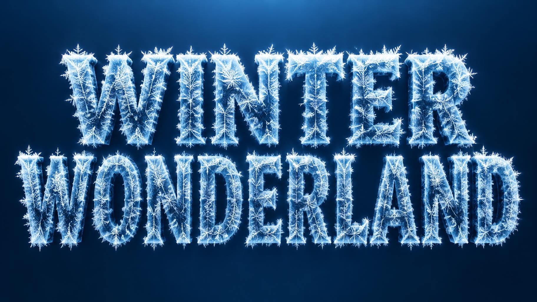 "WINTER WONDERLAND" — Arctic Night Glow | AI Text Effect Generator