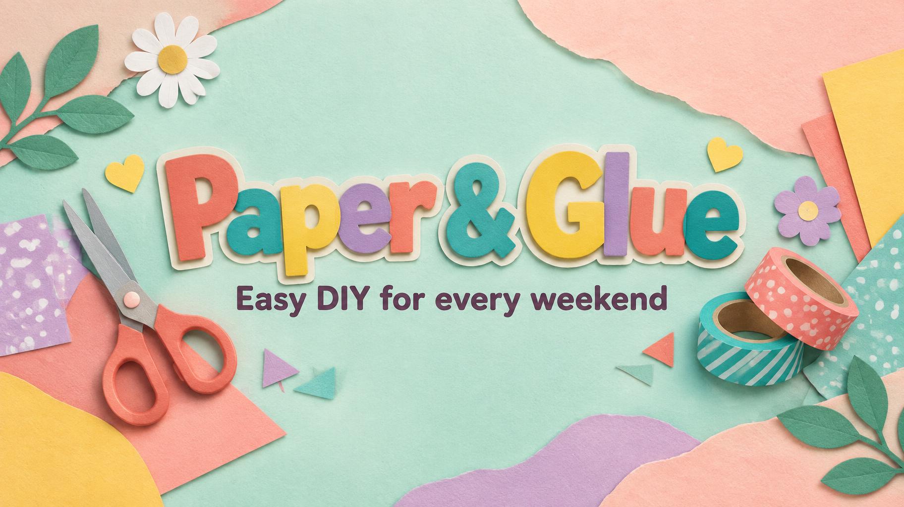 "Paper & Glue
Easy DIY for every weekend" — Pastel Paper Craft | AI Text Effect Generator