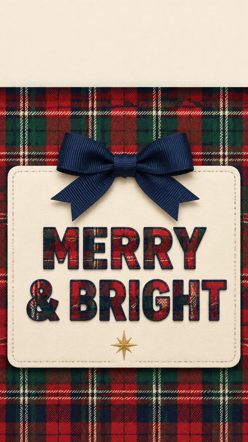"Merry & Bright" — Preppy Christmas | AI Text Effect Generator