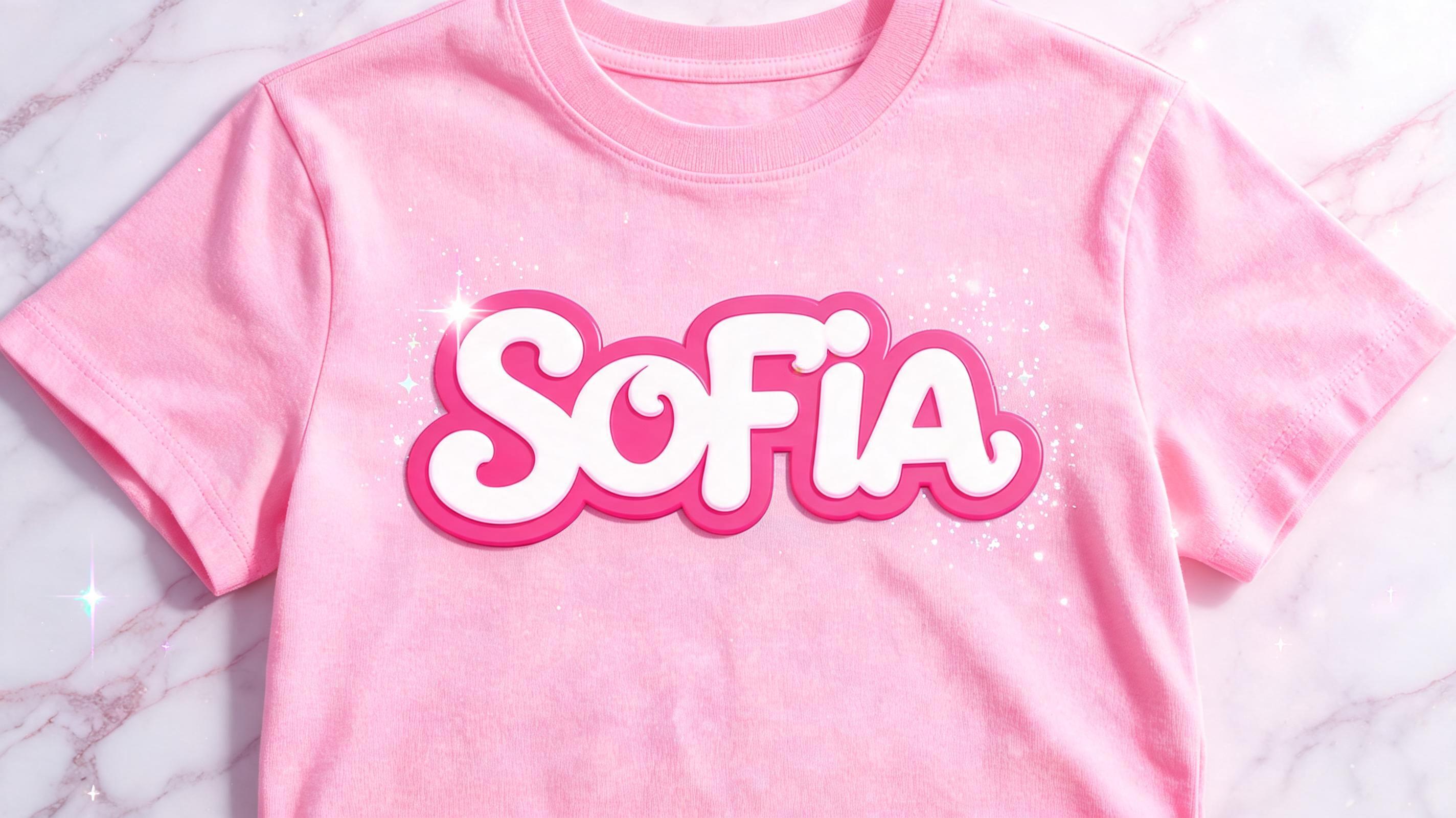 "SOFIA" — Barbie | AI Text Effect Generator