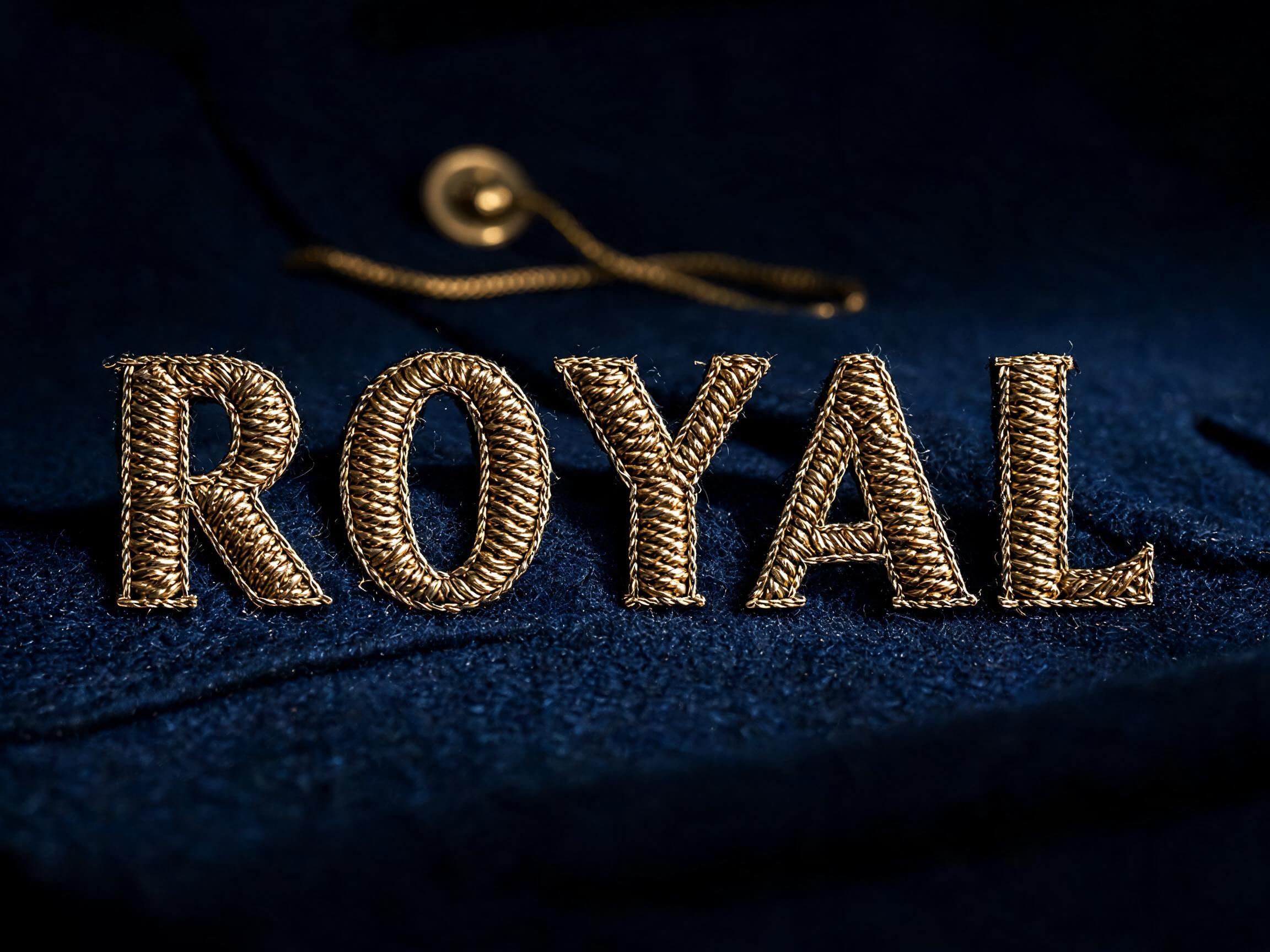 Gold Embroidery — AI font style