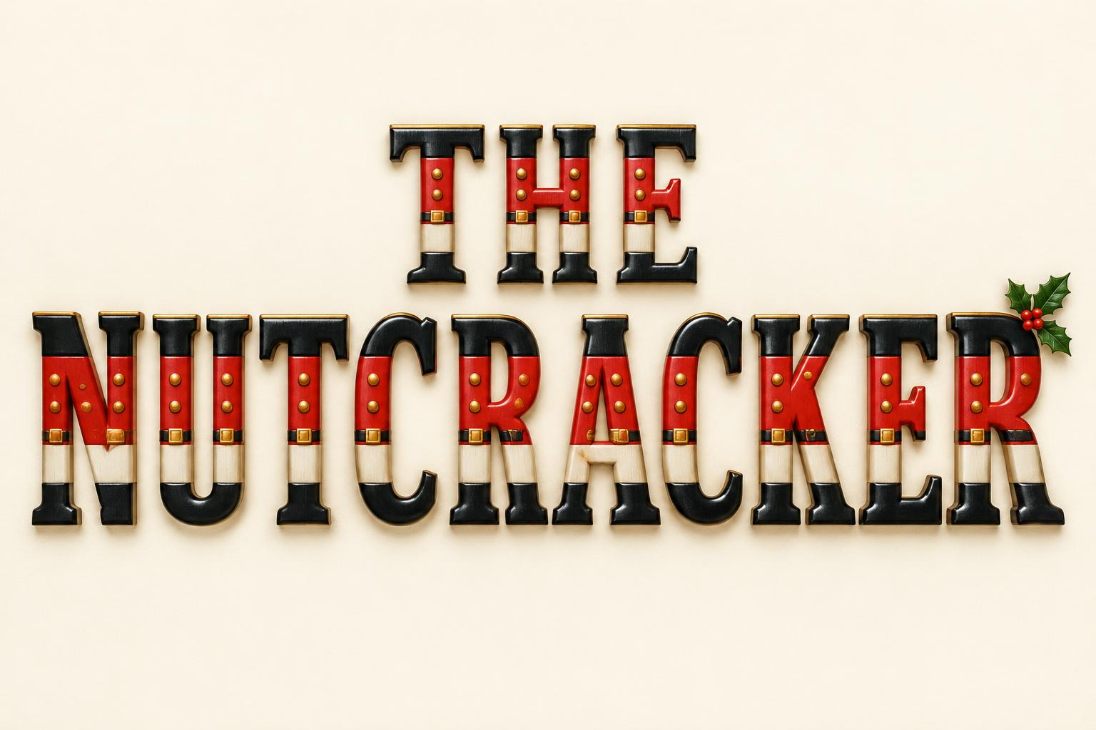 "THE NUTCRACKER" — Enamel Toy Lettering | AI Text Effect Generator