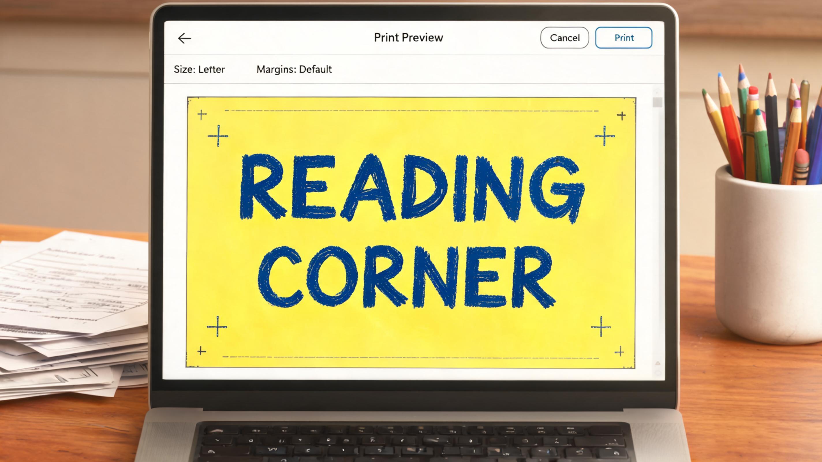 "READING CORNER" — Teachers Day | AI Text Effect Generator