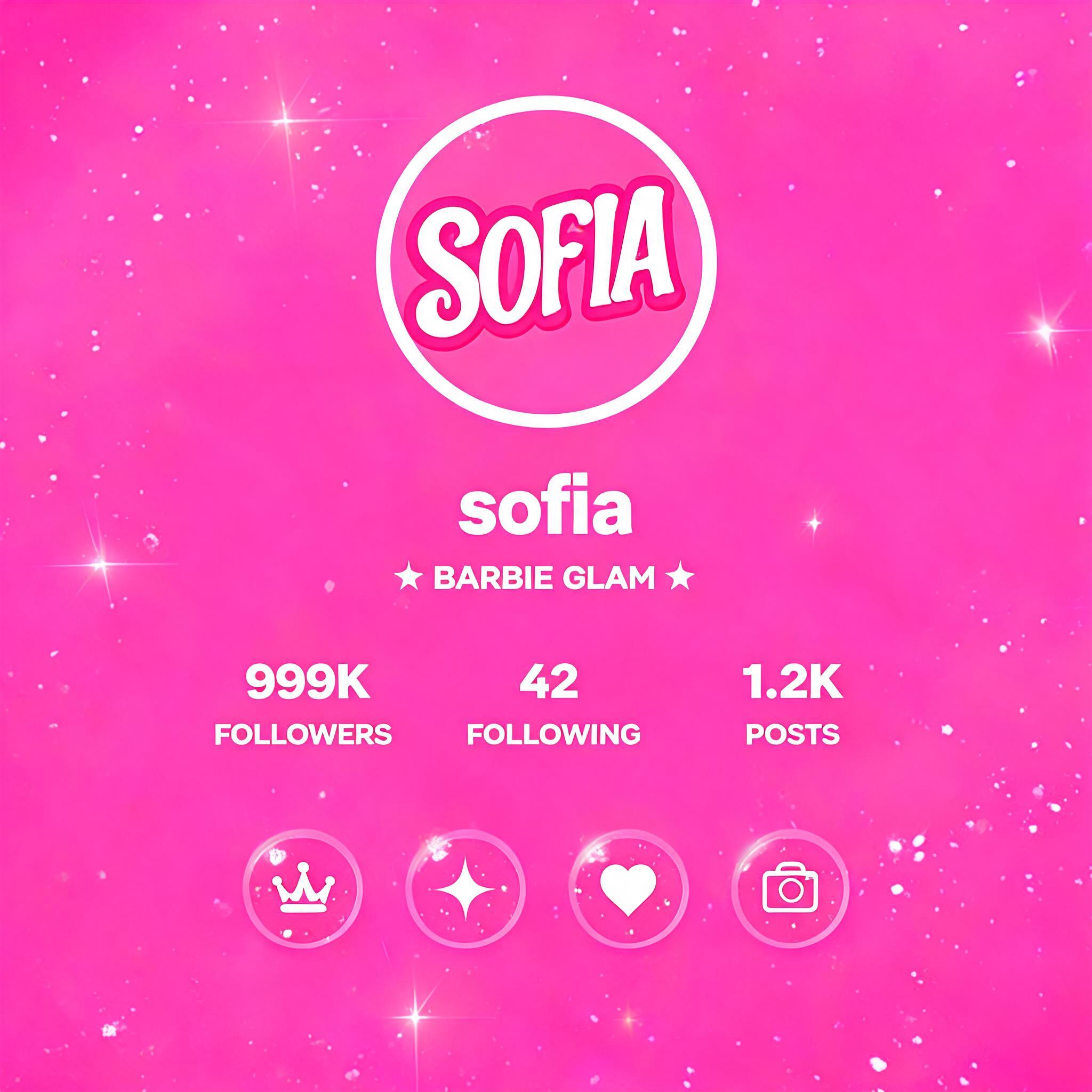"SOFIA" — Barbie text effect