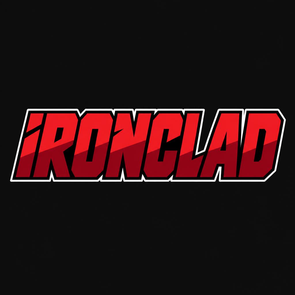 "IRONCLAD" — Flat Esports Vector | AI Text Effect Generator