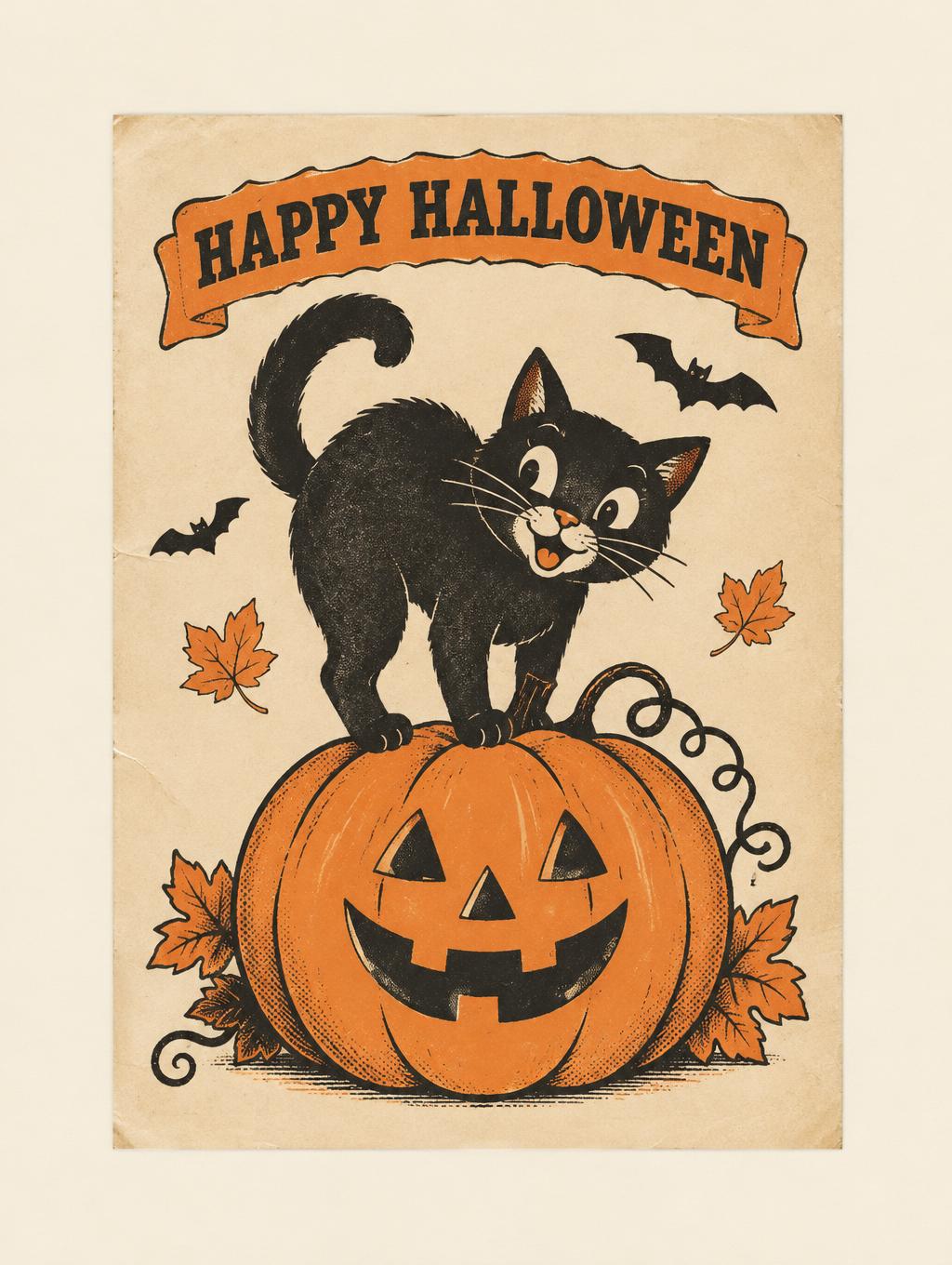 "Happy Halloween" — Vintage Halloween | AI Text Effect Generator