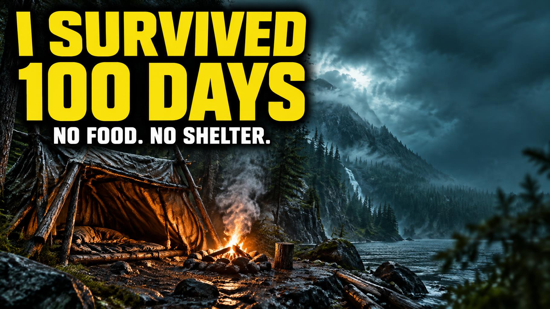 "I SURVIVED 100 DAYS
NO FOOD. NO SHELTER." — Stormlight Survival | AI Text Effect Generator