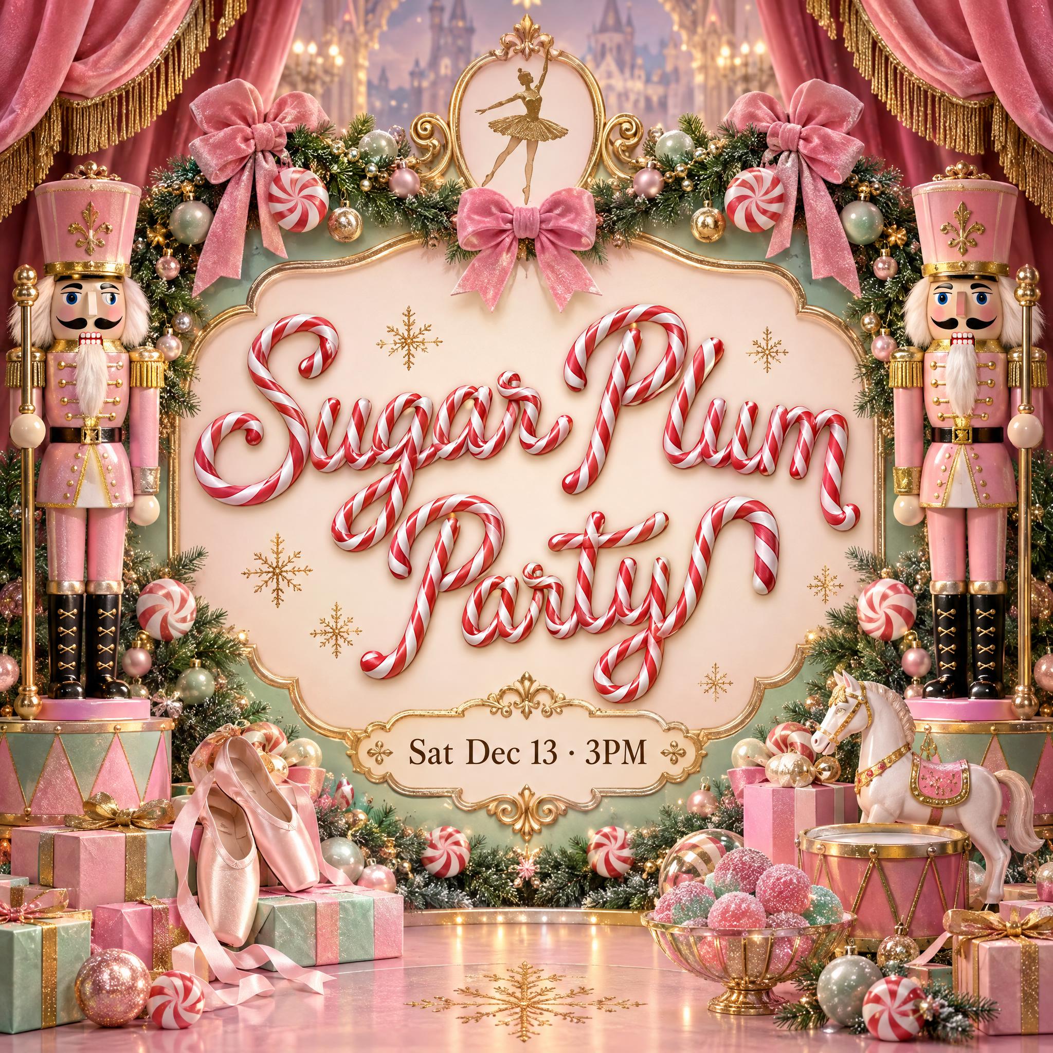 "Sugar Plum Party" —  | AI Text Effect Generator