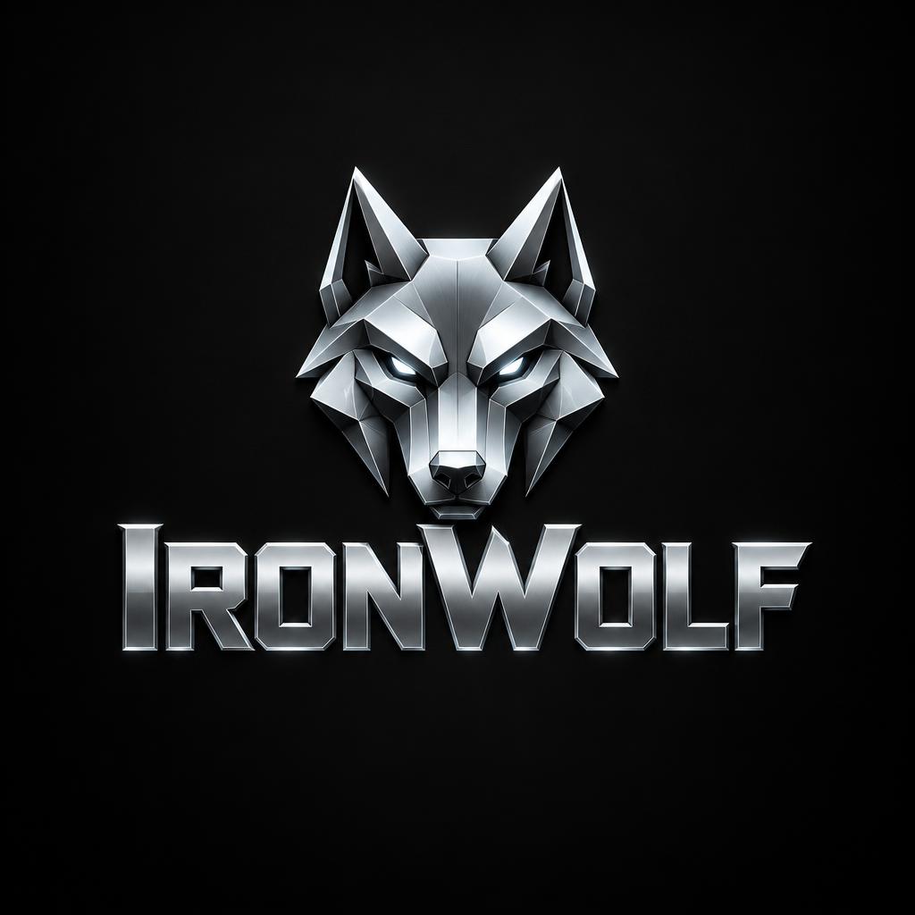 "IronWolf" — Precision Chrome | AI Text Effect Generator