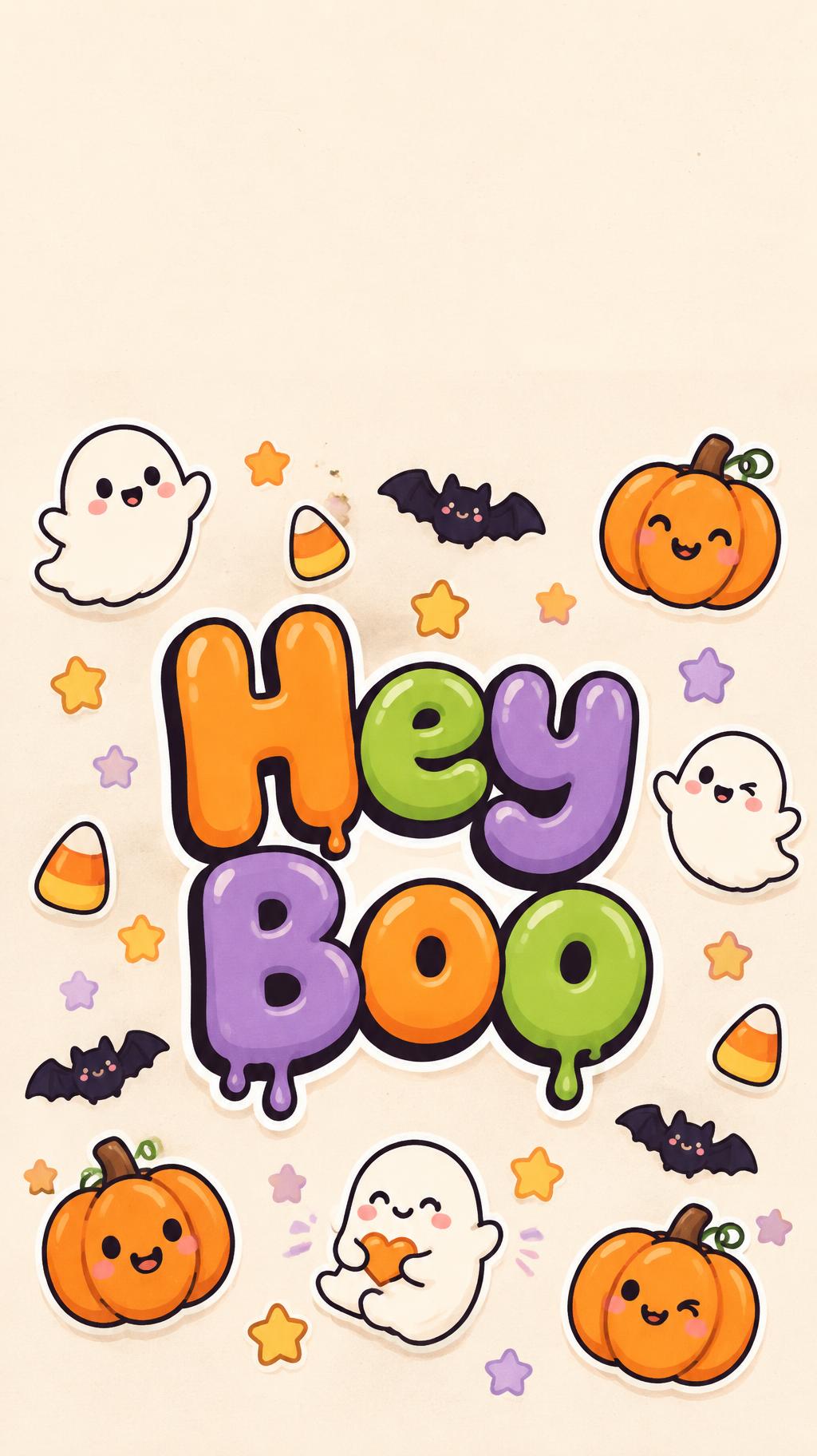 "Hey Boo" — Cute Halloween | AI Text Effect Generator