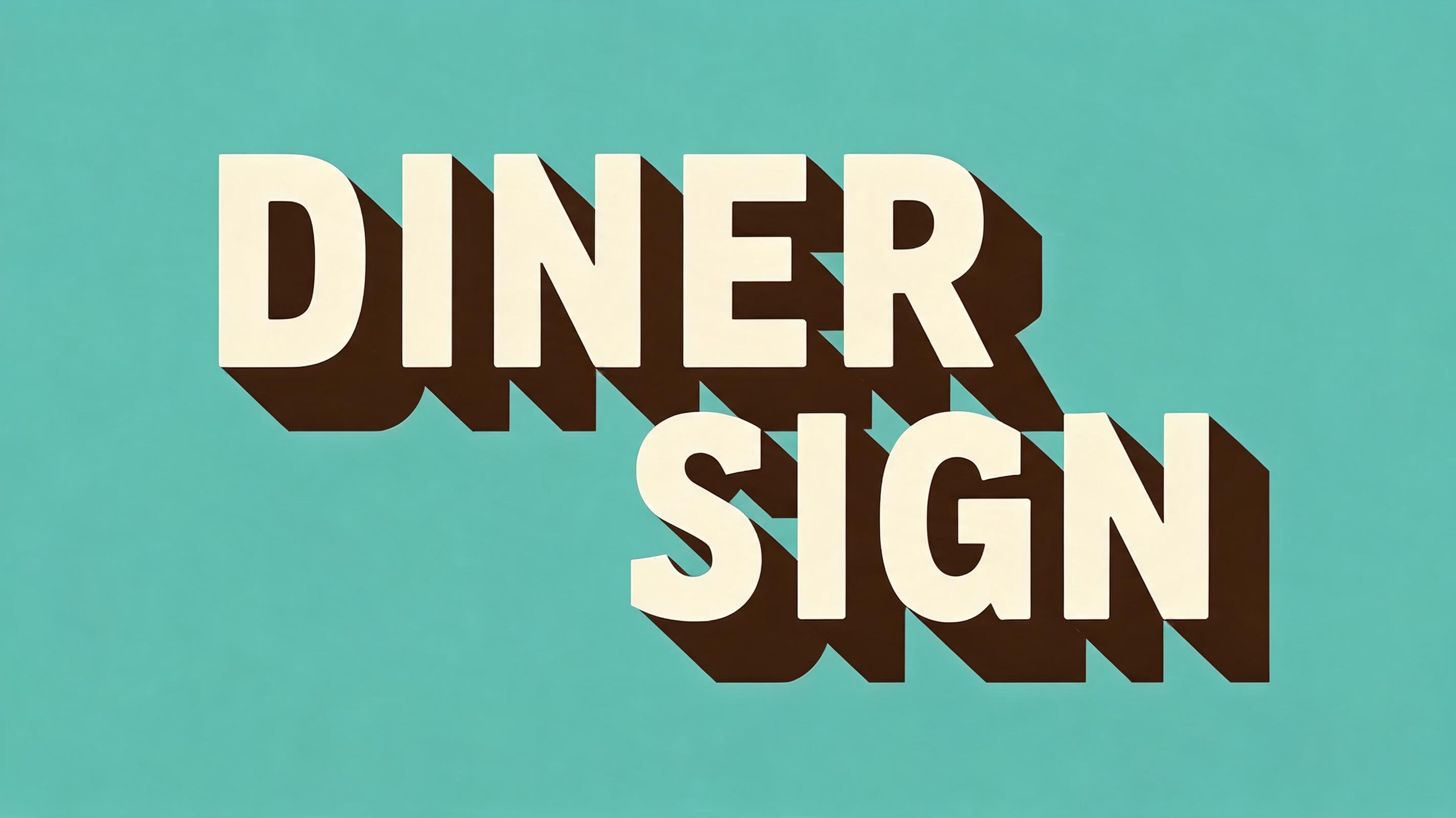 "DINER SIGN" — Kagemoji | AI Text Effect Generator