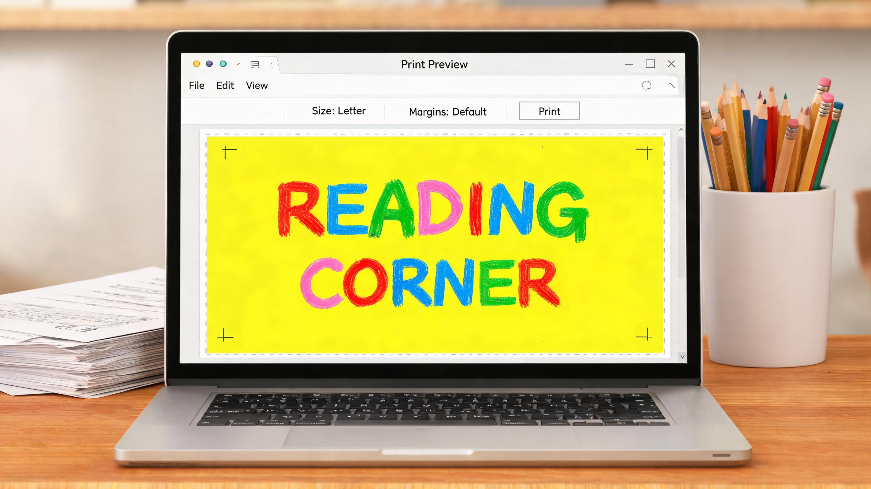 "READING CORNER" — Teachers Day | AI Text Effect Generator