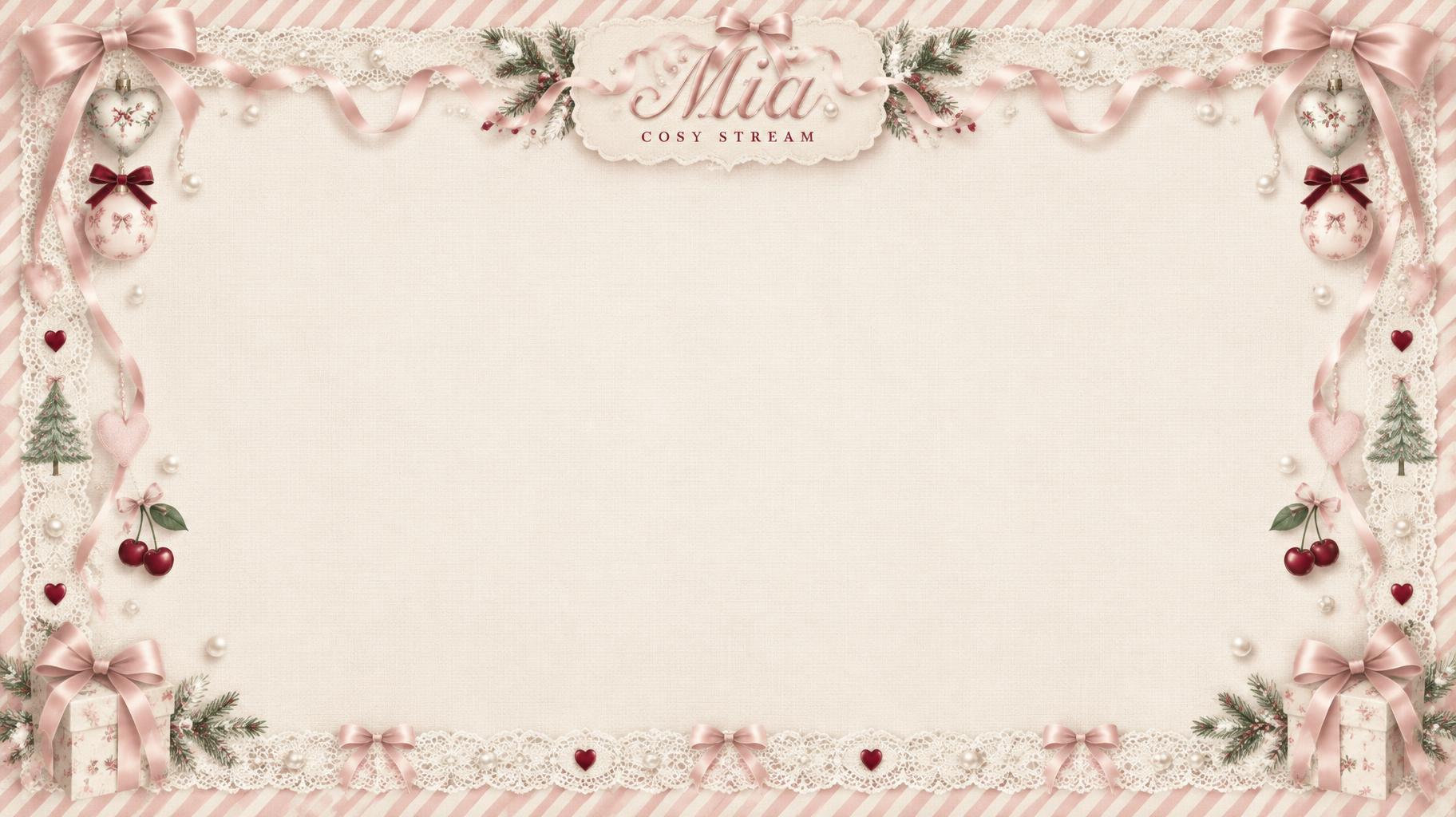 "Mia
COSY STREAM" — Coquette Christmas | AI Text Effect Generator