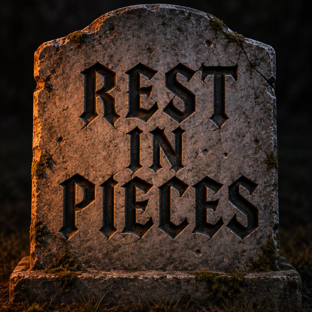 "REST IN PIECES" — Pierre De CimetièRe | AI Text Effect Generator
