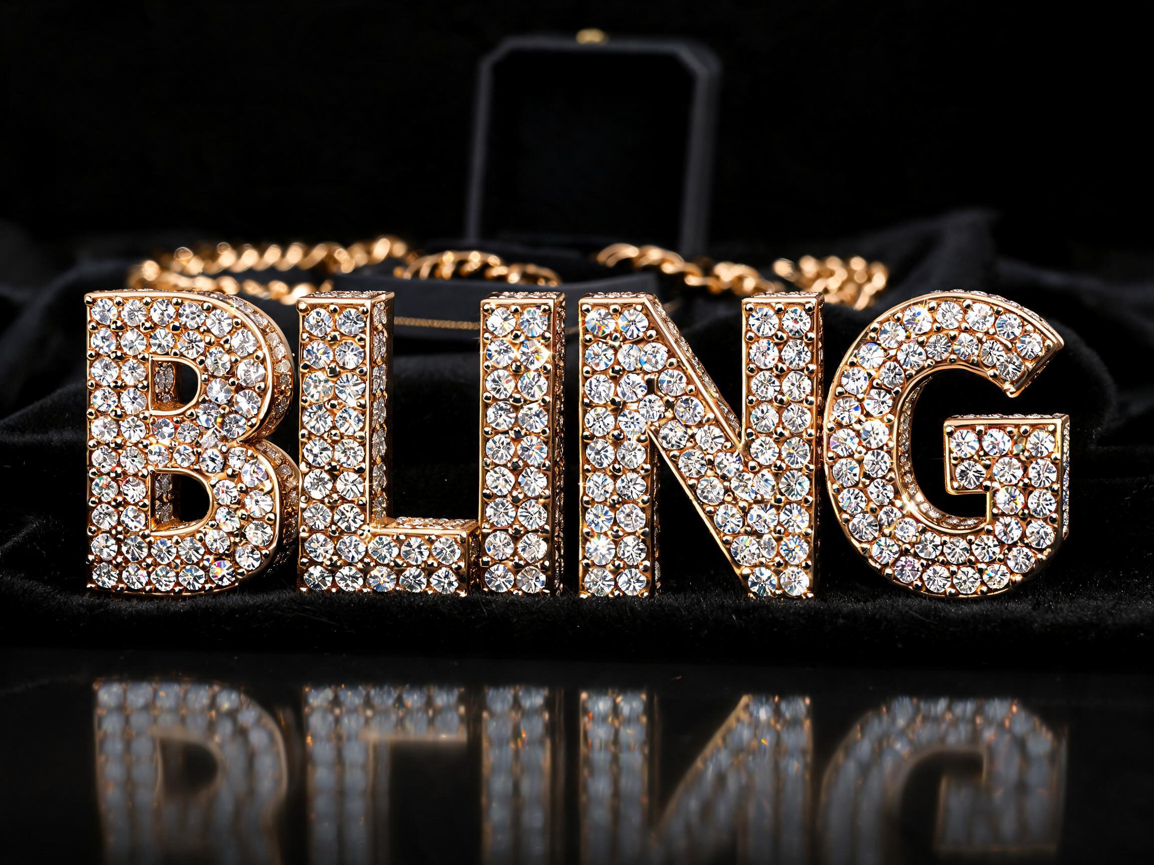 Bling Rhinestone — AI font style
