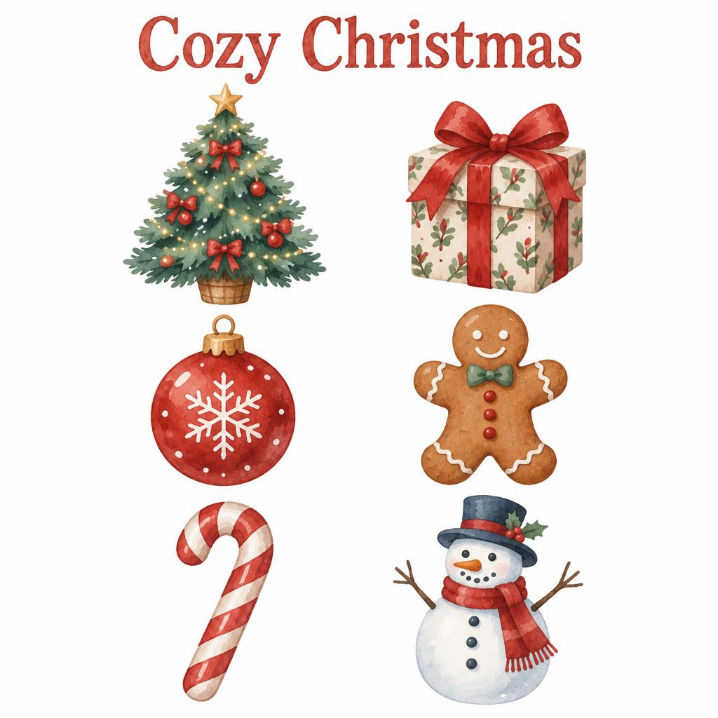 Cozy Christmas — Navidad en acuarela