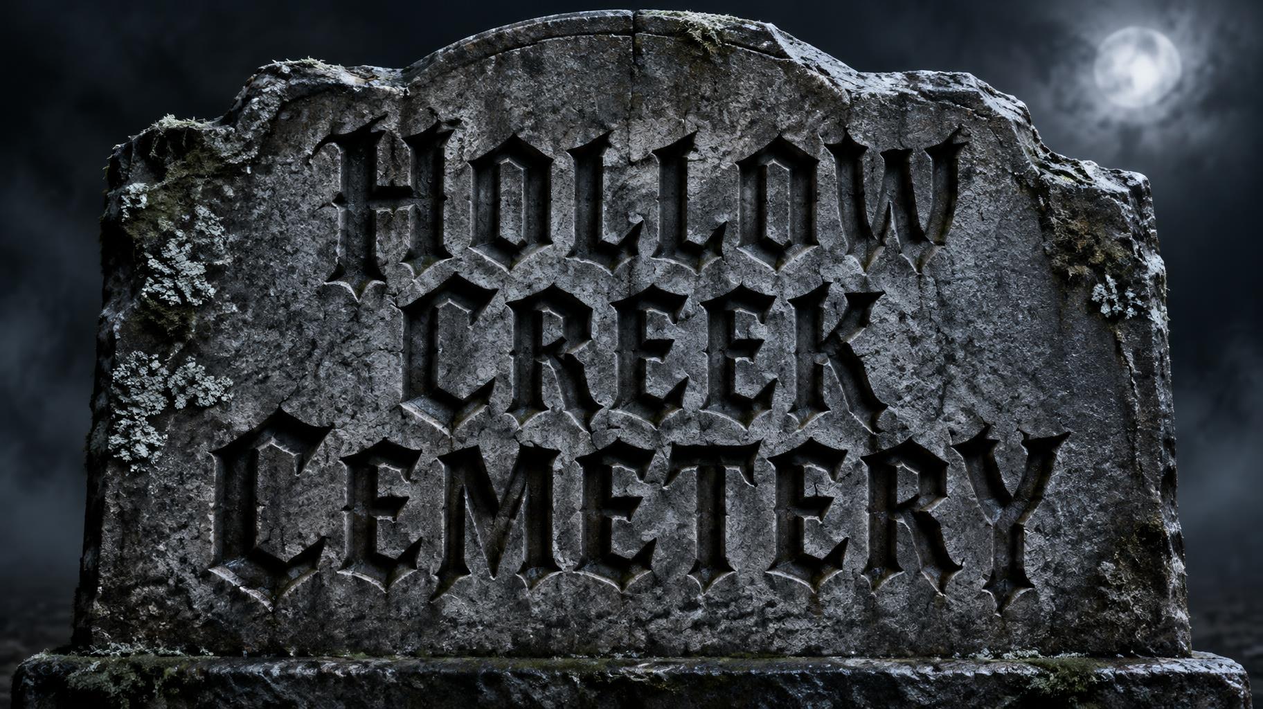 "HOLLOW CREEK CEMETERY" —  | AI Text Effect Generator