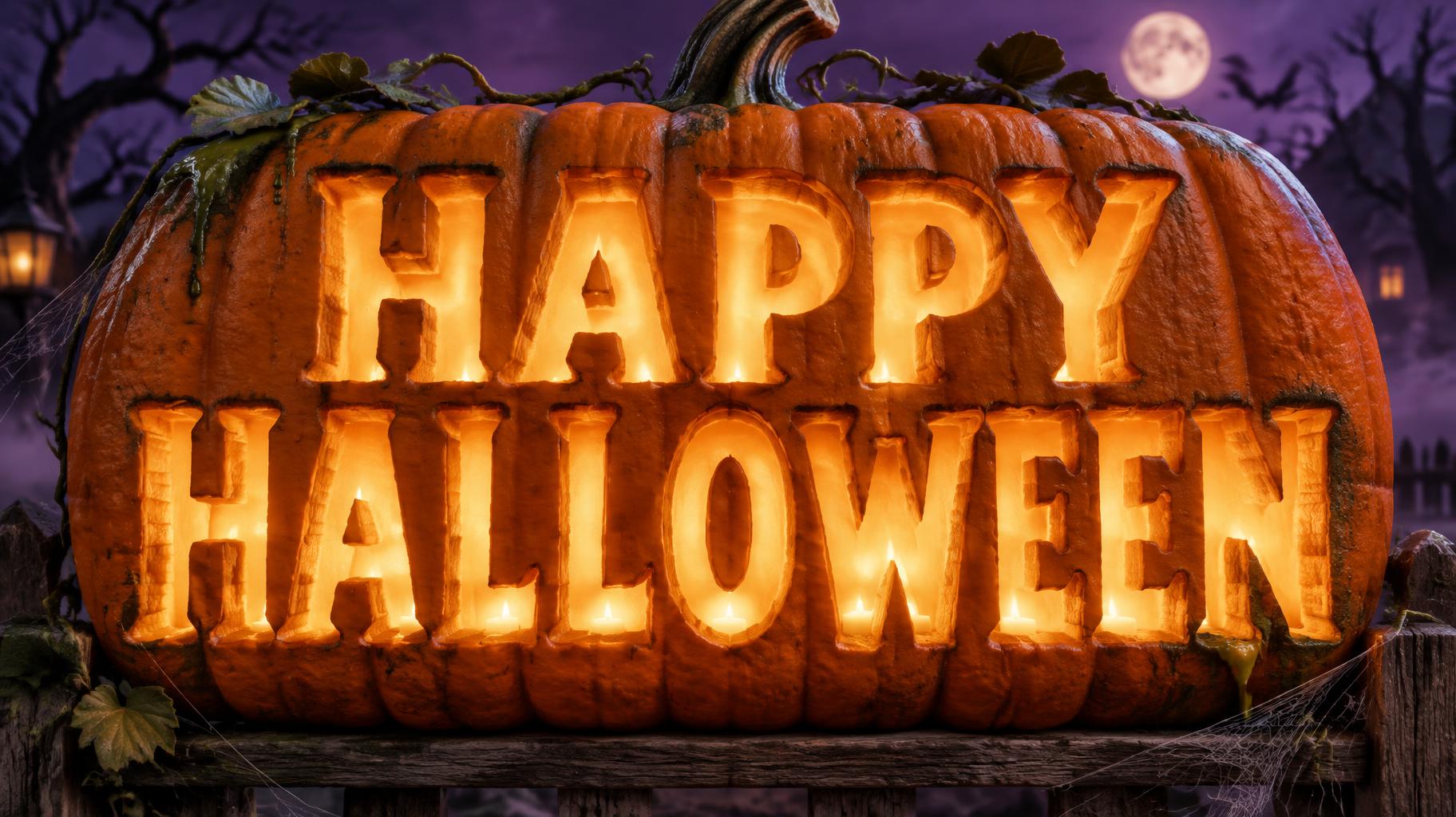 "HAPPY HALLOWEEN" — Halloween | AI Text Effect Generator