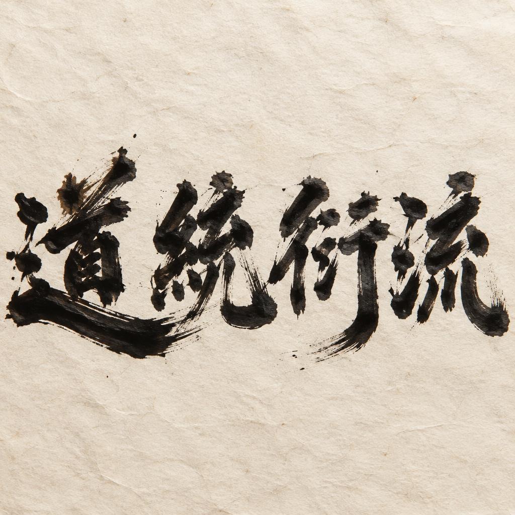 "道統衍流" — Brush Stroke | AI Text Effect Generator