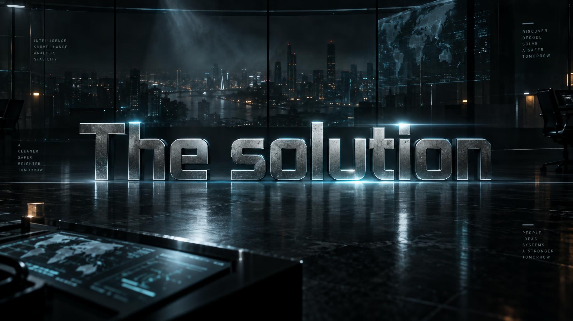 "The solution" — Cinematic | AI Text Effect Generator