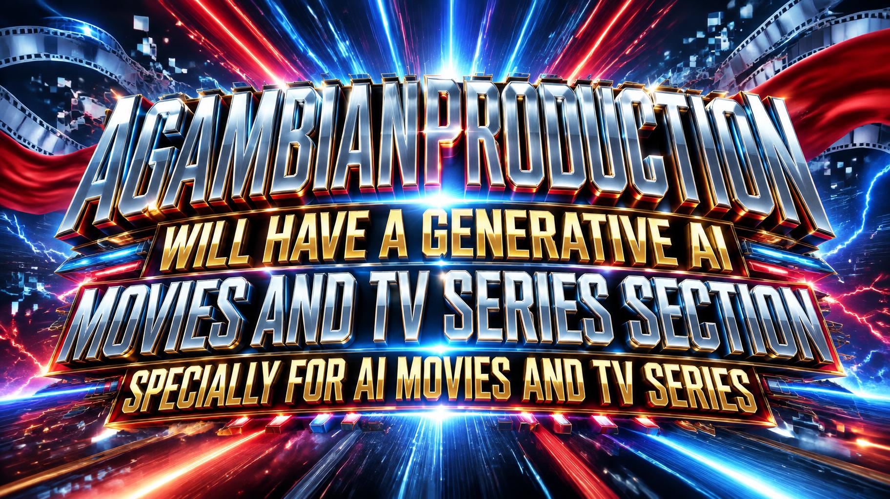 "AGAMBIANPRODUCTION WILL HAVE A GENERATIVE AI MOVIES AND TV SERIES SECTION SPECIALLY FOR AI MOVIES AND TV SERIES" — Superhero | AI Text Effect Generator