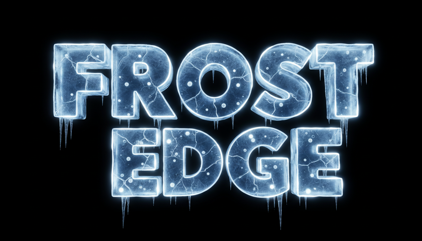 "FROST EDGE
" — Glass Frozen | AI Text Effect Generator