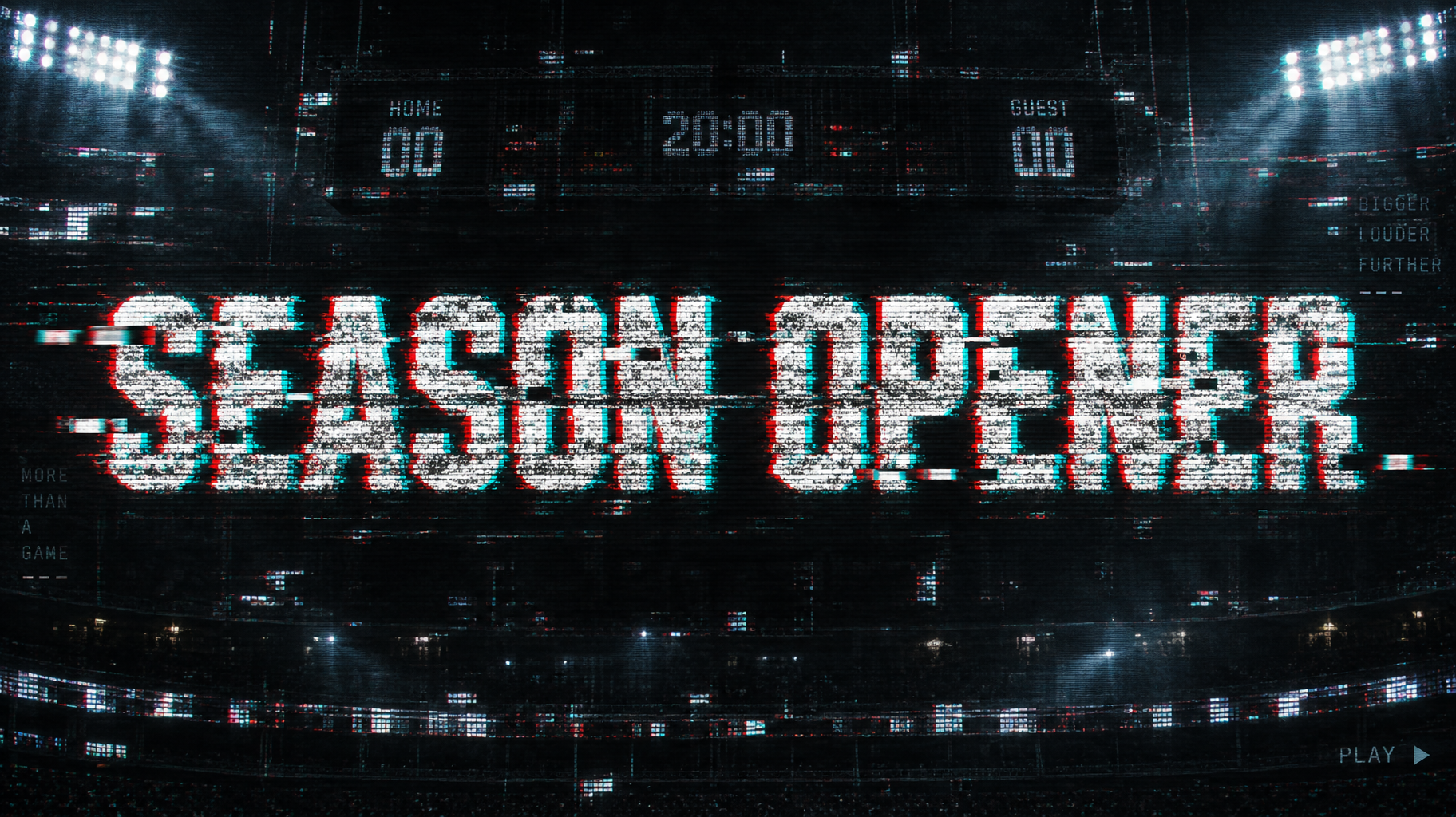 "SEASON OPENER" — Glitch | AI Text Effect Generator